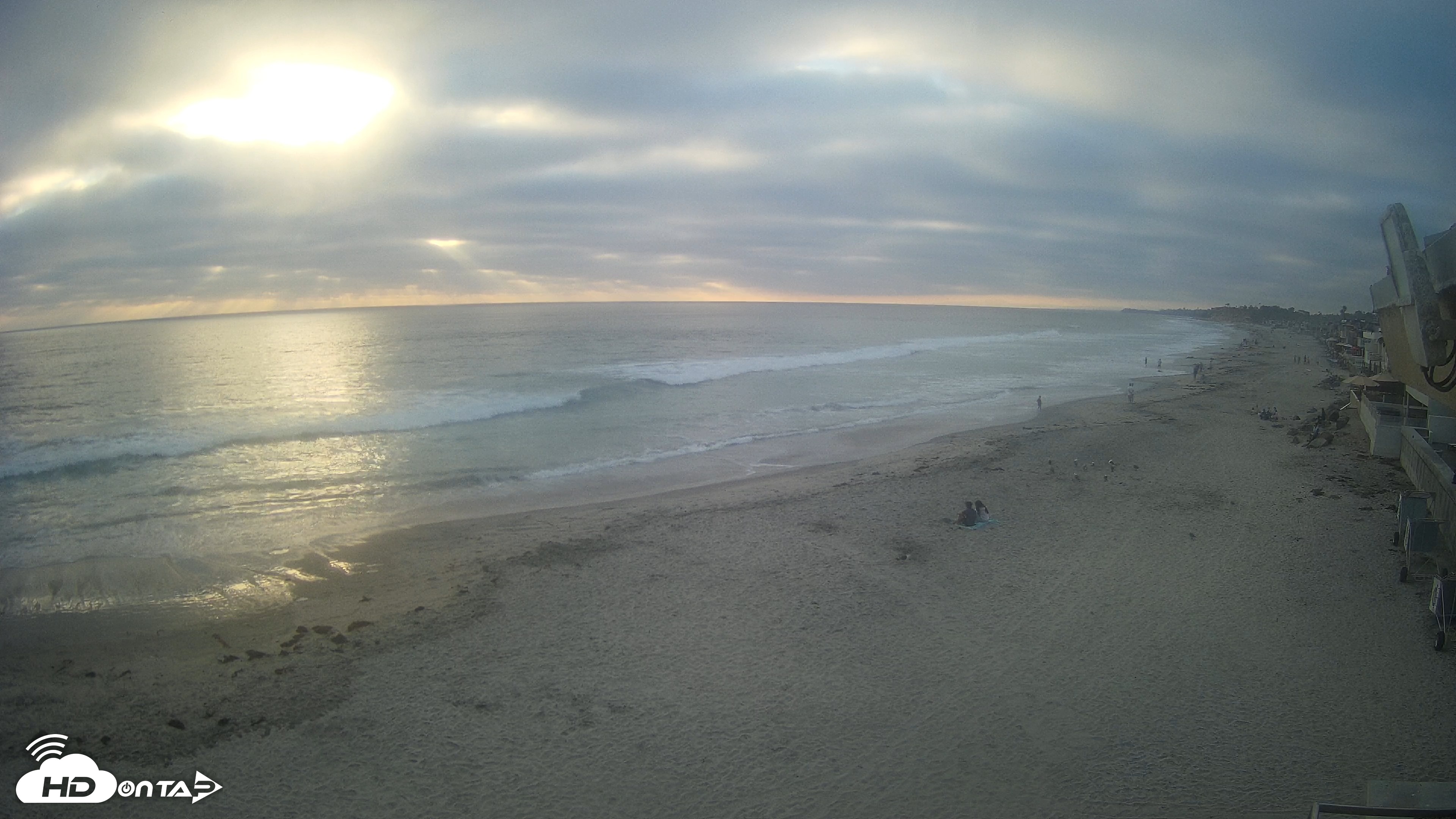 Snapshot of 17th St. Del Mar Beach - 4K NW View Live Cam taken Jun 24, 2026, 7:15pm PDT