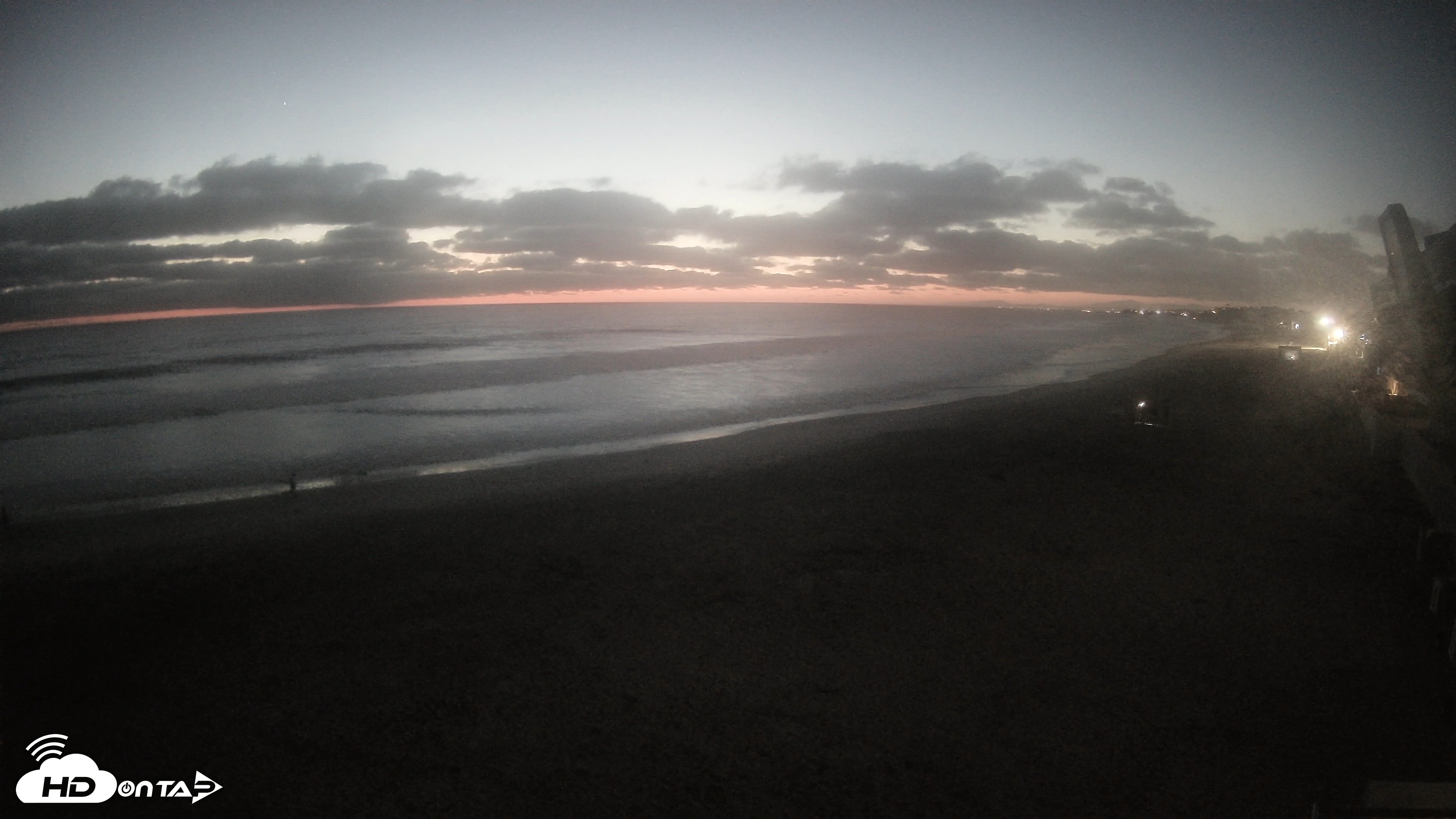 Snapshot of 17th St. Del Mar Beach - 4K NW View Live Cam taken Jun 20, 2026, 8:42pm PDT