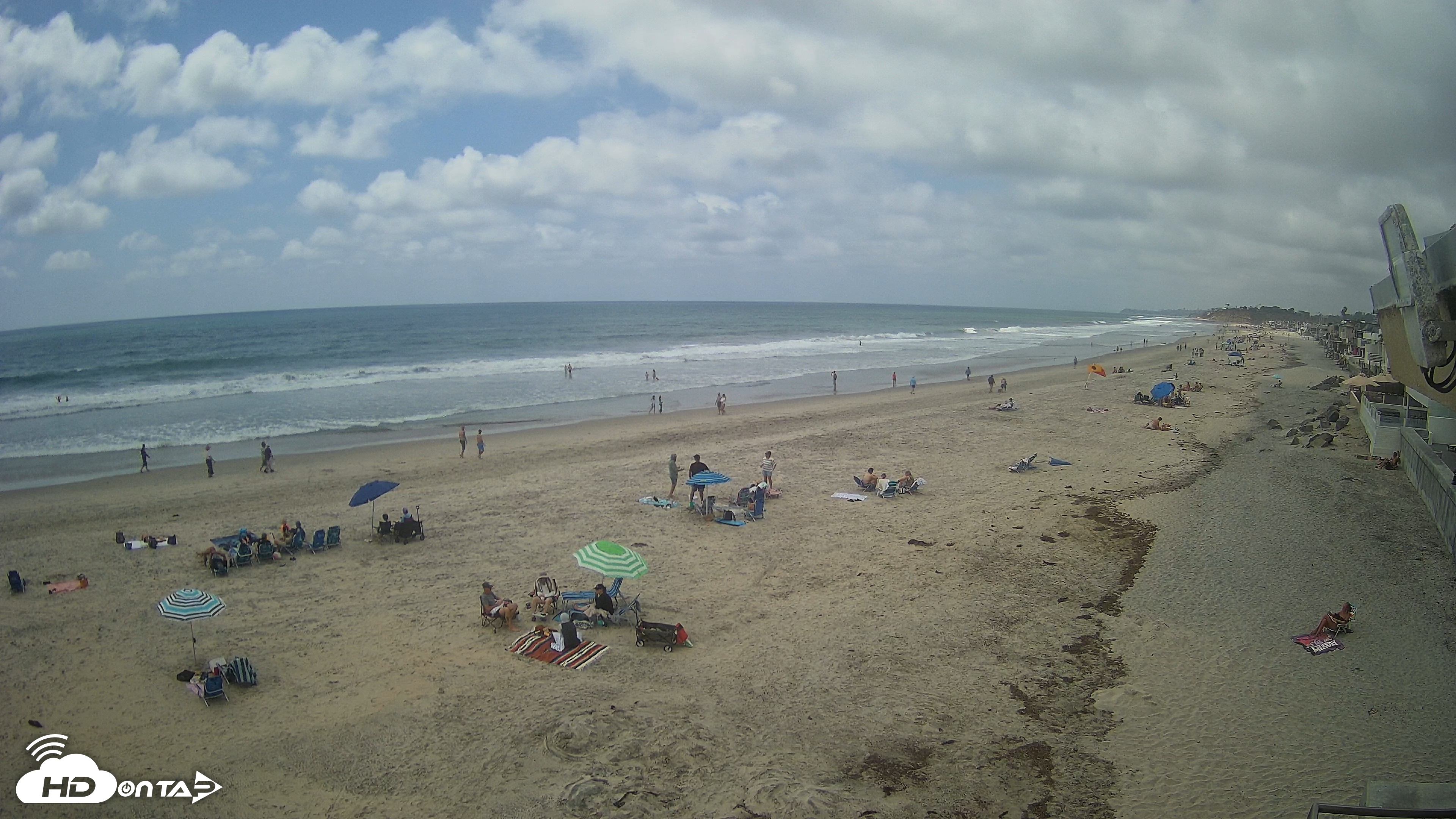 Snapshot of 17th St. Del Mar Beach - 4K NW View Live Cam taken May 16, 2026, 2:24pm PDT