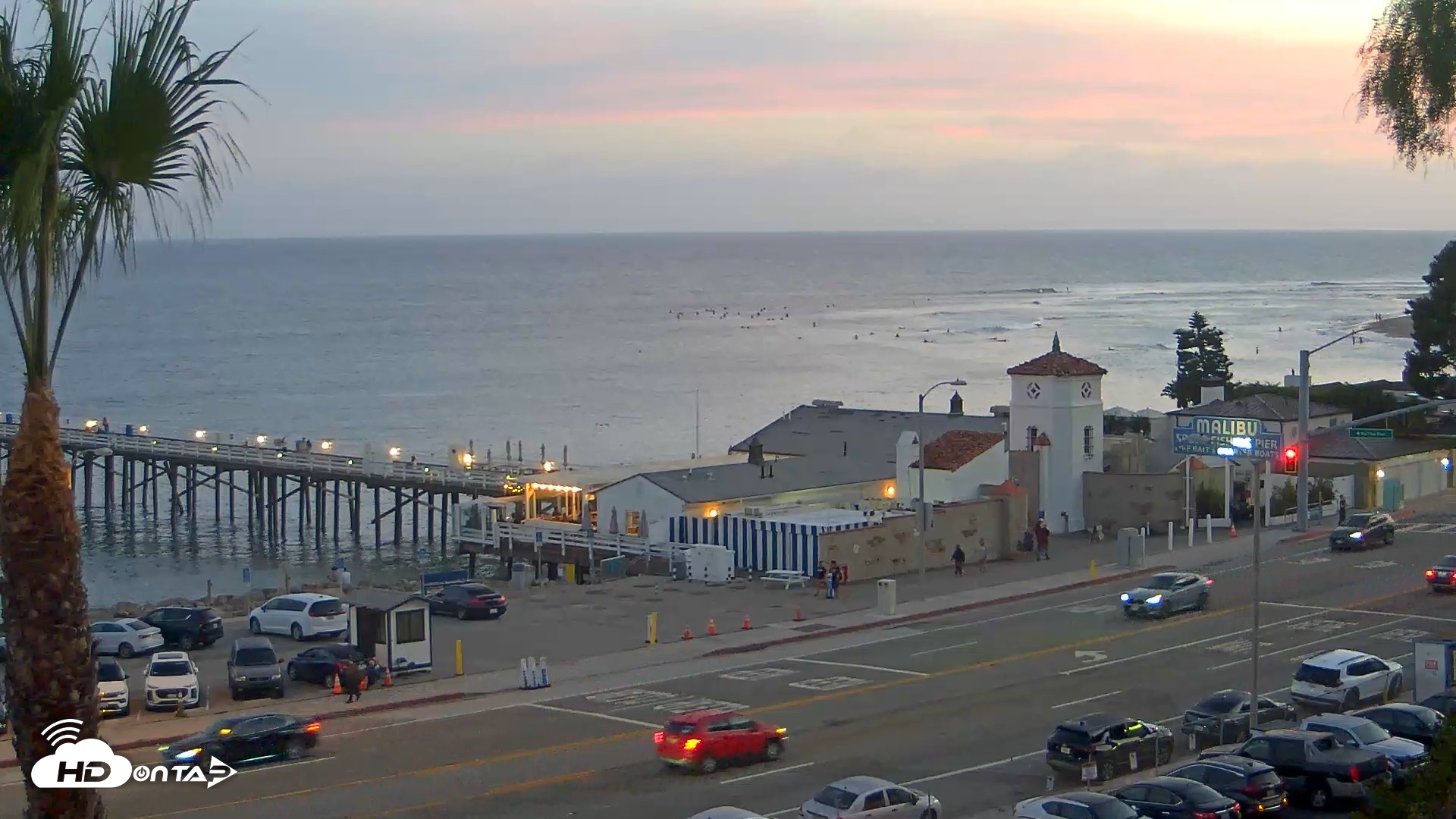 Snapshot of Malibu Pier Live Webcam taken Sep 25, 2026, 7:01pm PDT