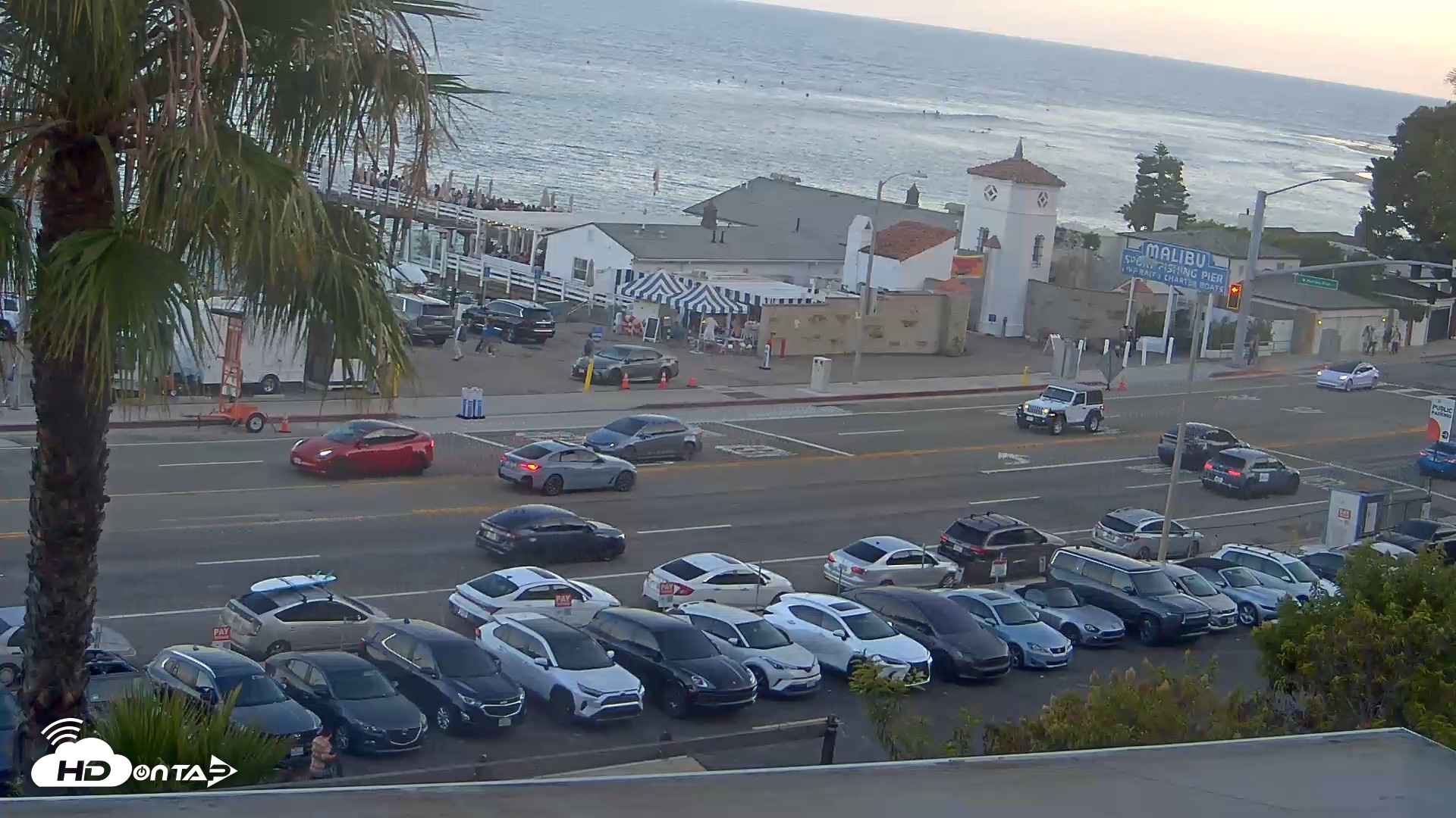 Snapshot of Malibu Pier Live Webcam taken Jul 12, 2026, 7:39pm PDT
