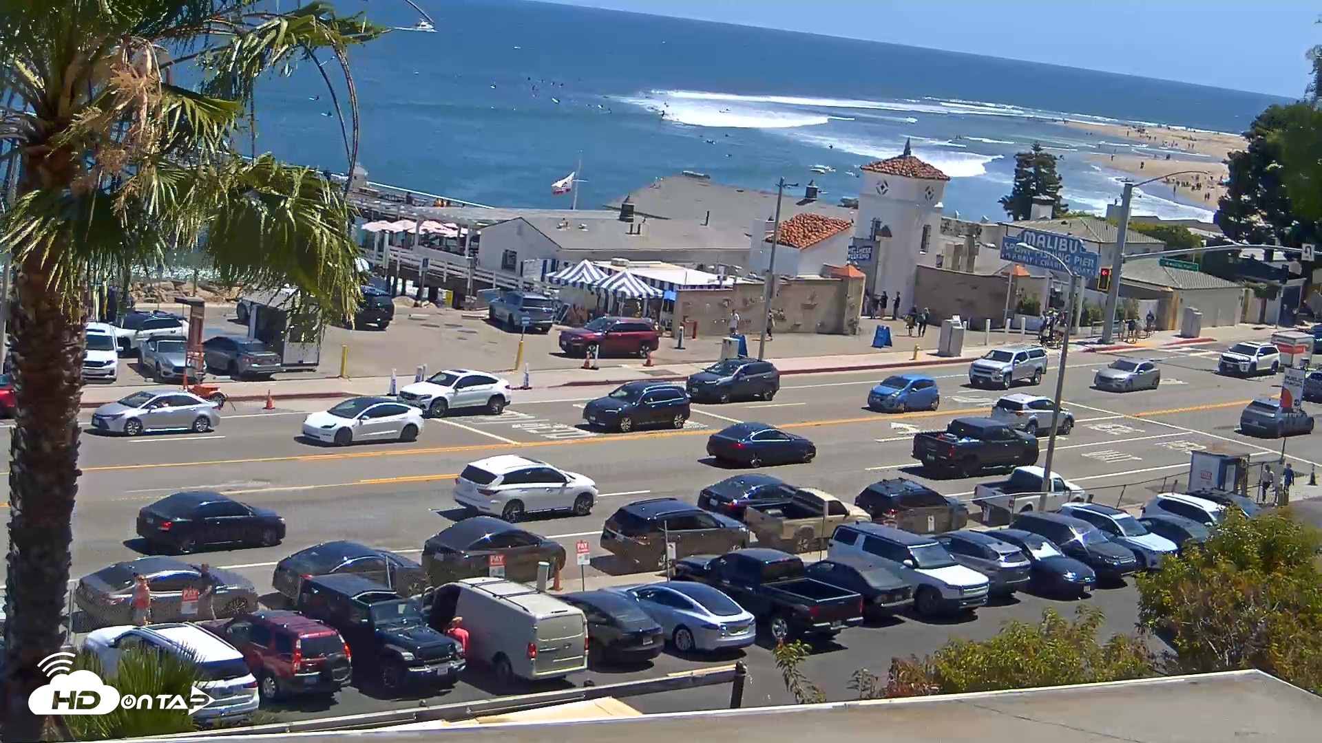 Snapshot of Malibu Pier Live Webcam taken May 25, 2026, 2:45pm PDT