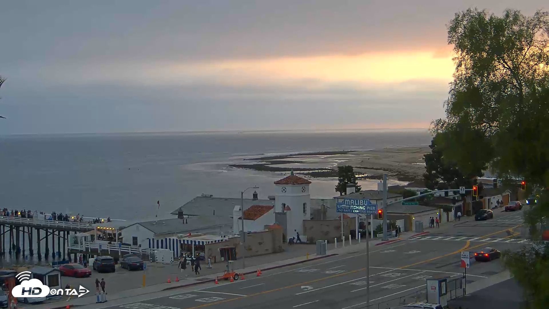 Snapshot of Malibu Pier Live Webcam taken Oct 25, 2025, 5:59pm PDT