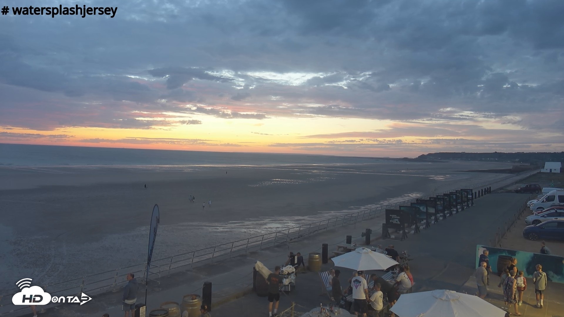 Snapshot of St. Quens Bay Jersey Island Live Webcam taken Aug 8, 2026, 8:50pm BST