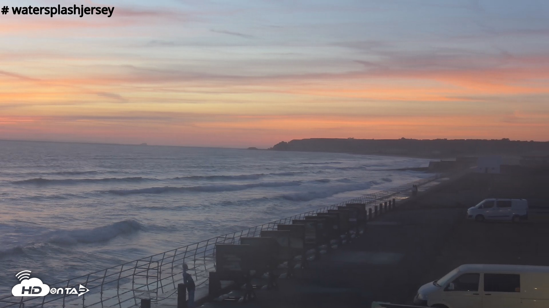 Snapshot of St. Quens Bay Jersey Island Live Webcam taken Jul 2, 2026, 9:37pm BST