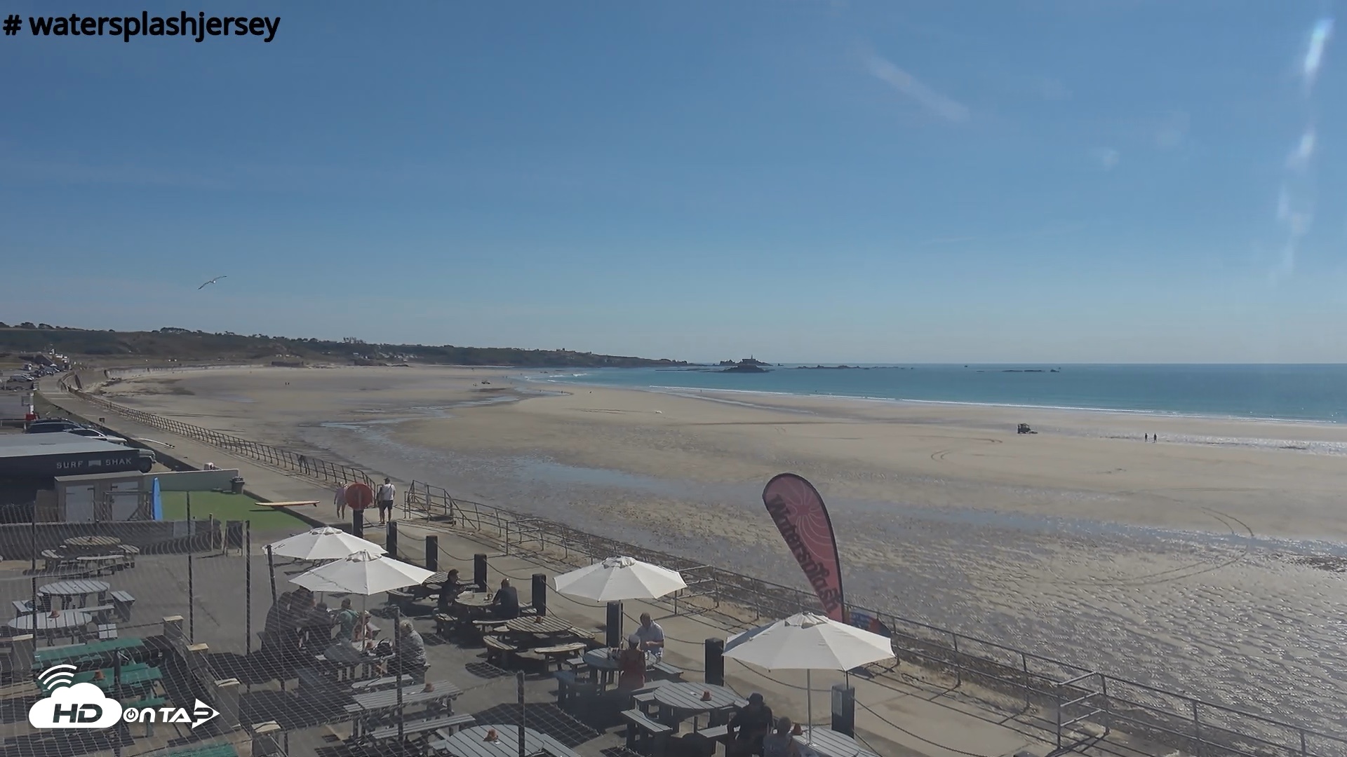 Snapshot of St. Quens Bay Jersey Island Live Webcam taken Jul 7, 2026, 4:07pm BST