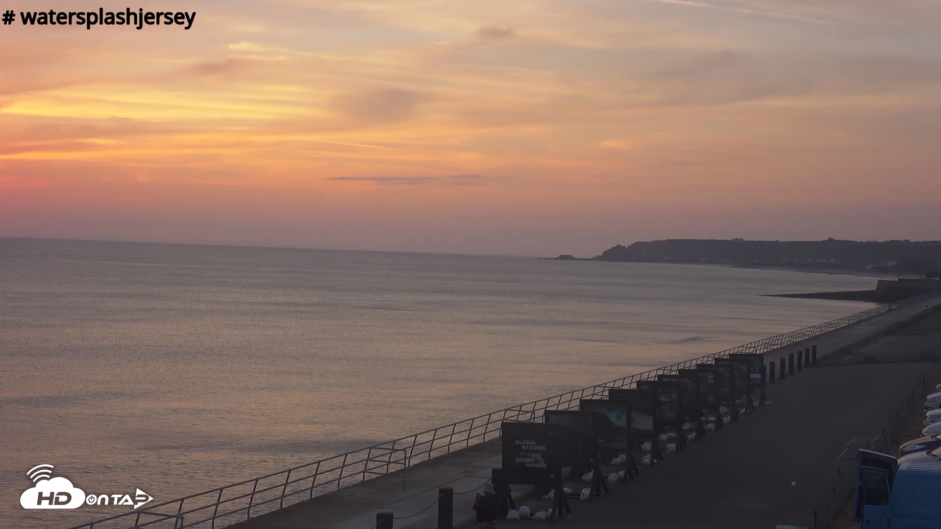 Snapshot of St. Quens Bay Jersey Island Live Webcam taken Jul 14, 2026, 9:03pm BST