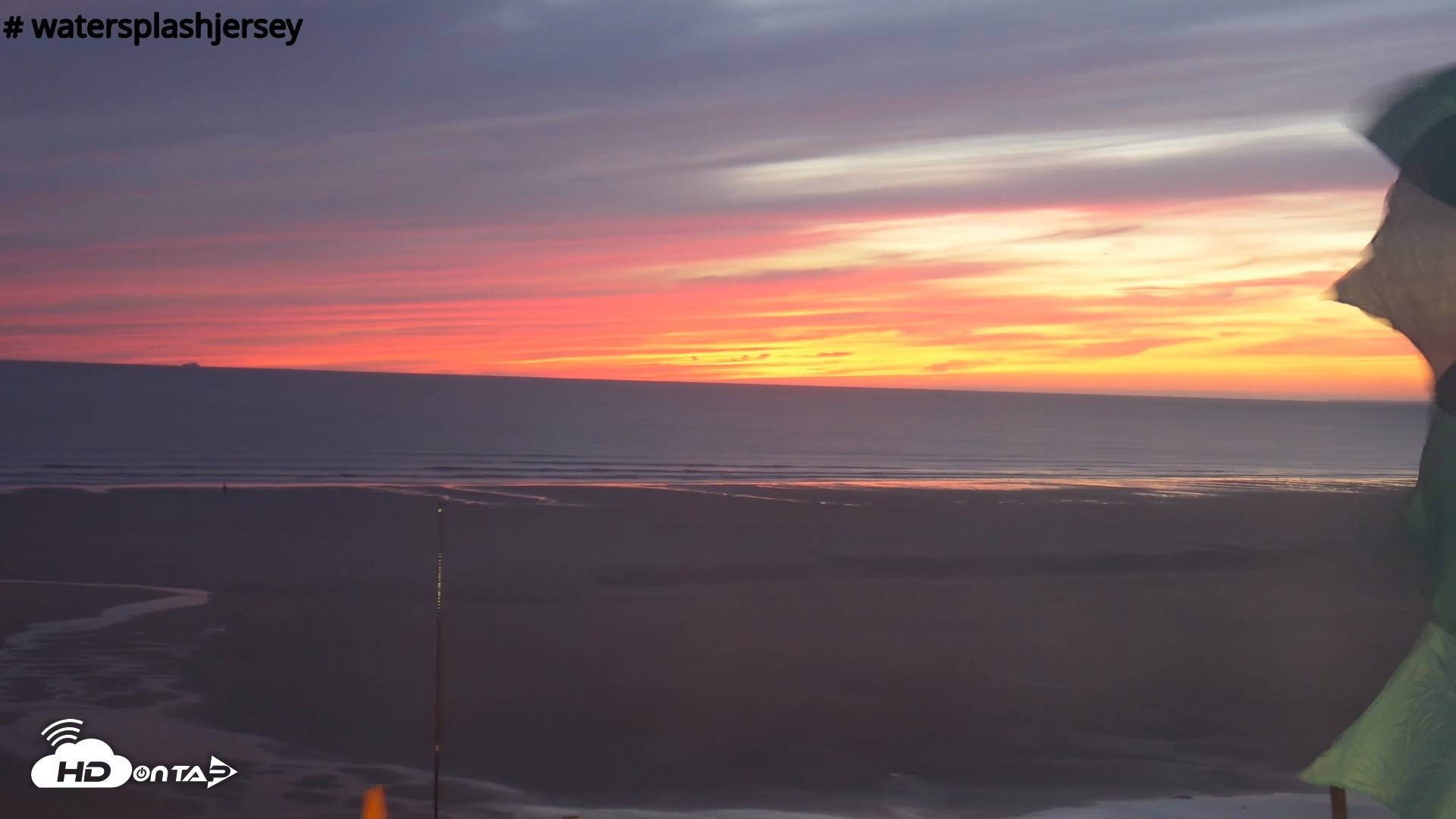 Snapshot of St. Quens Bay Jersey Island Live Webcam taken Aug 22, 2026, 8:33pm BST