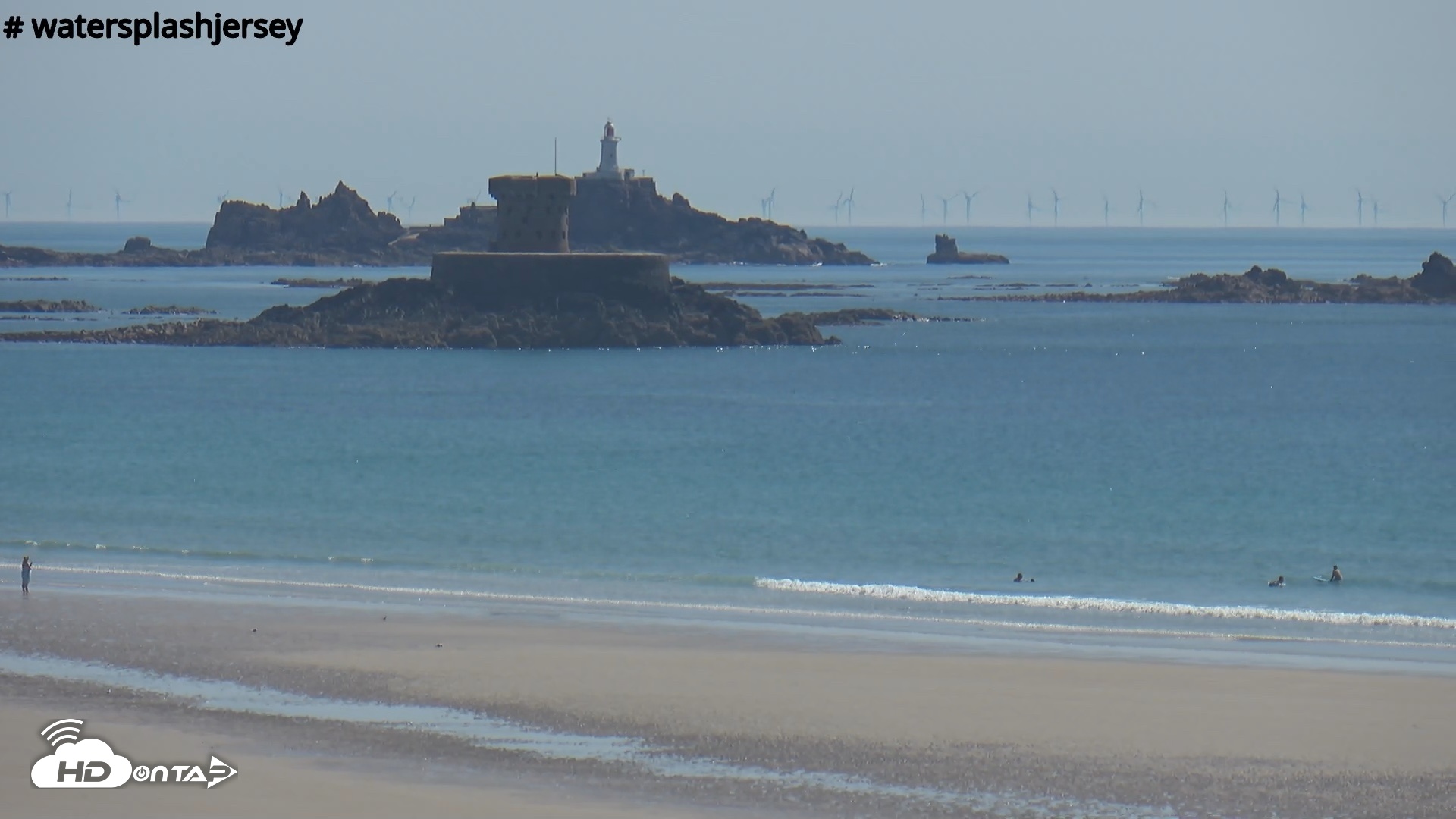 Snapshot of St. Quens Bay Jersey Island Live Webcam taken Jul 7, 2026, 4:08pm BST