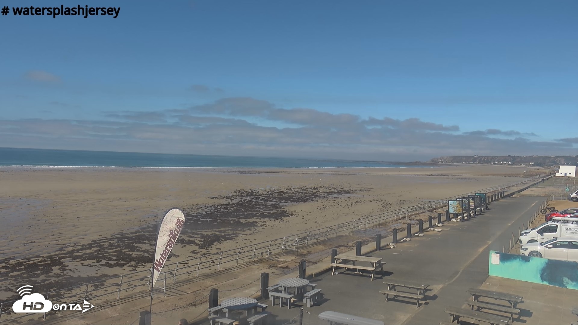 Snapshot of St. Quens Bay Jersey Island Live Webcam taken Sep 14, 2026, 1:34pm BST