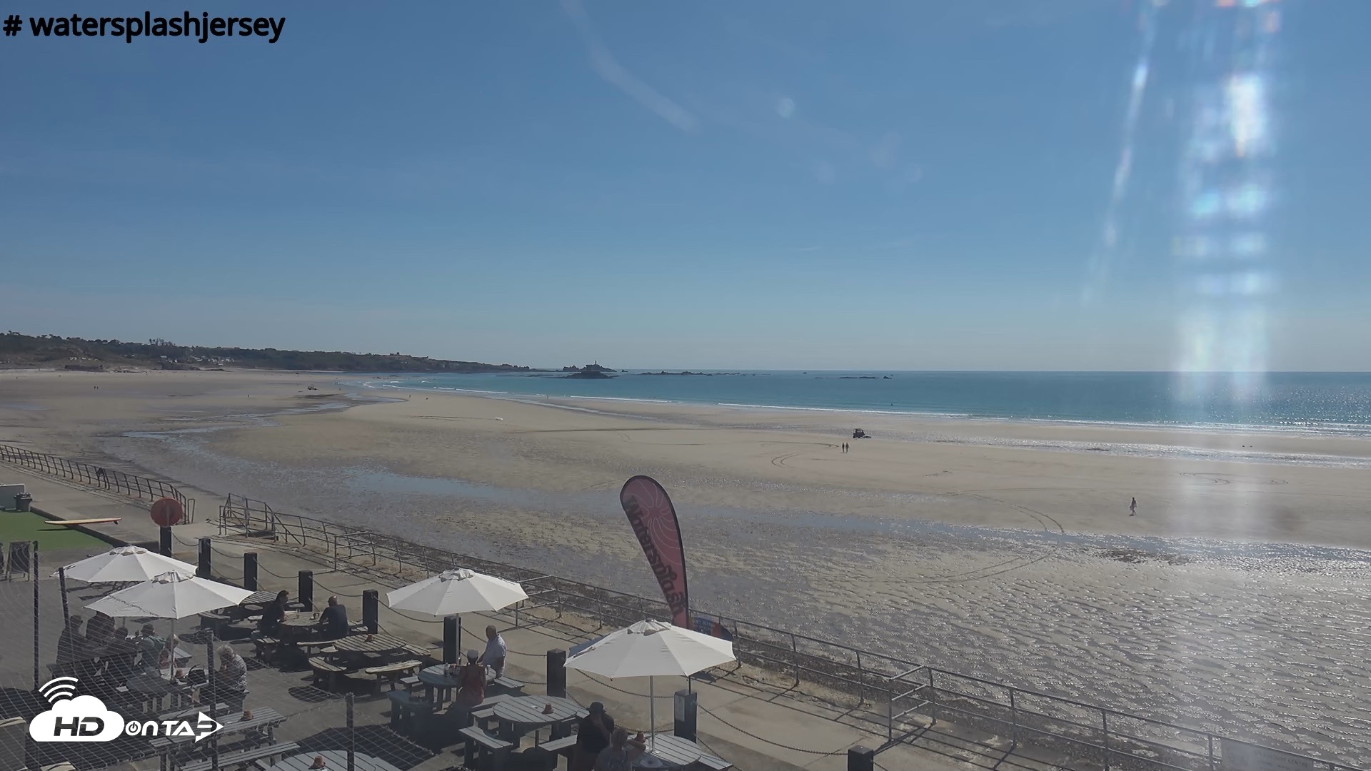 Snapshot of St. Quens Bay Jersey Island Live Webcam taken Jul 7, 2026, 4:08pm BST
