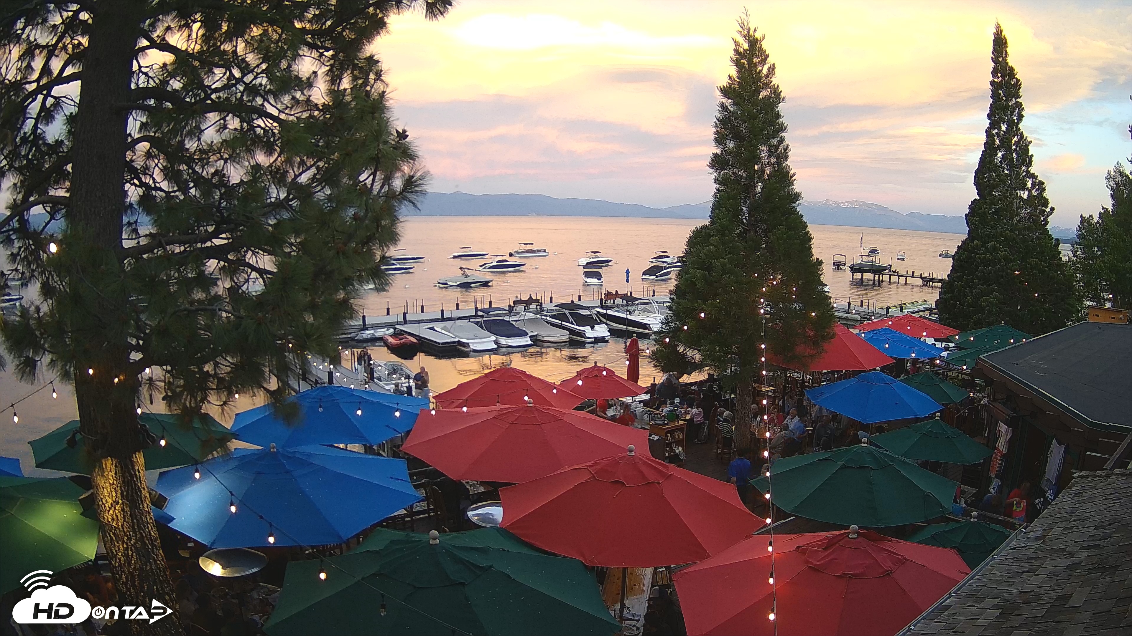 Snapshot of Sunnyside Resort West Shore Tahoe Live Webcam taken Jun 13, 2025, 8:29pm PDT