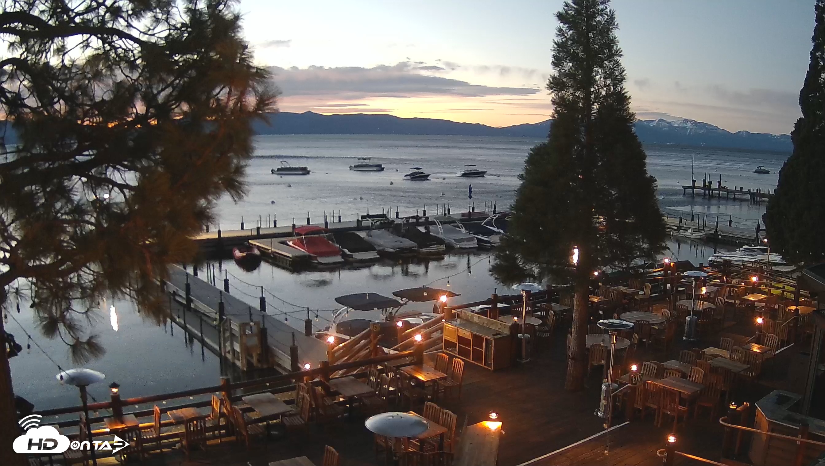 Snapshot of Sunnyside Resort West Shore Tahoe Live Webcam taken May 11, 2025, 5:23am PDT