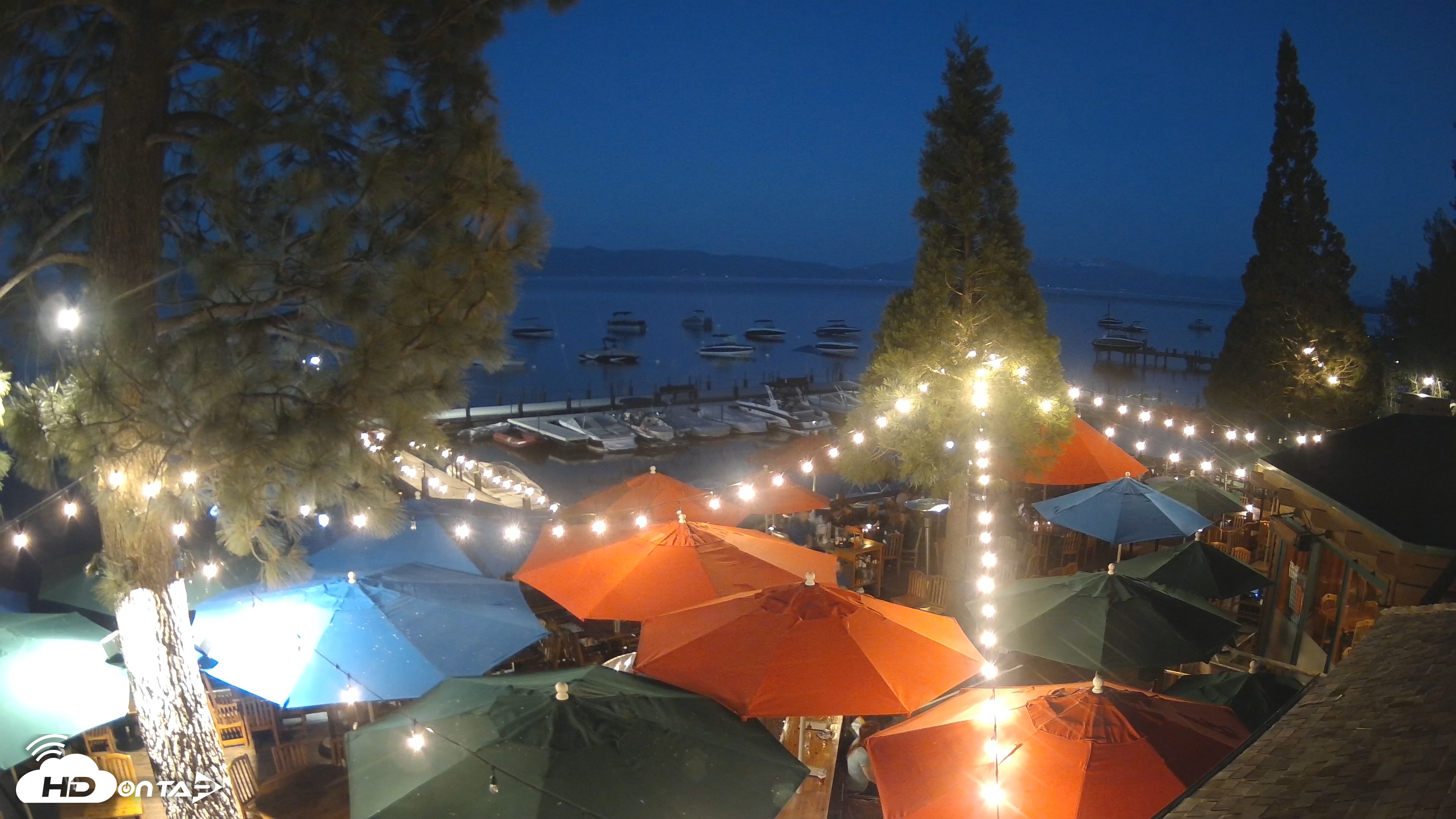 Snapshot of Sunnyside Resort West Shore Tahoe Live Webcam taken May 30, 2025, 9:02pm PDT