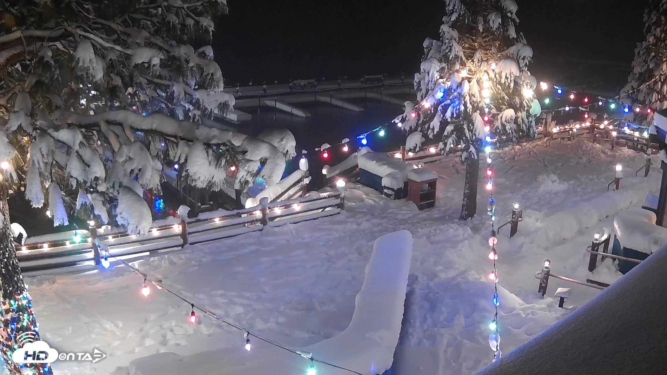 Snapshot of Sunnyside Resort West Shore Tahoe Live Webcam taken Dec 26, 2025, 7:12pm PST