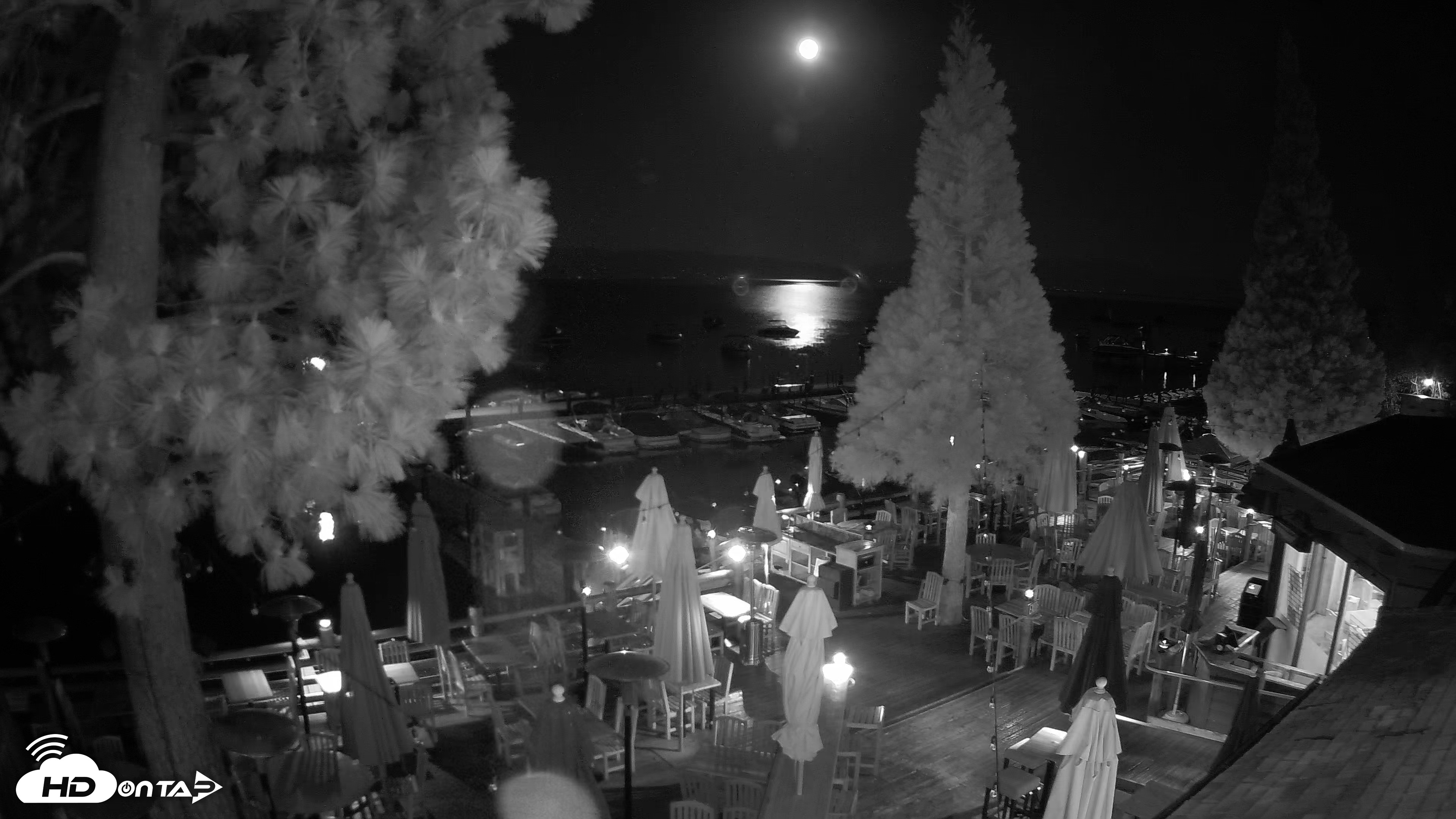 Snapshot of Sunnyside Resort West Shore Tahoe Live Webcam taken Jul 12, 2025, 11:36pm PDT
