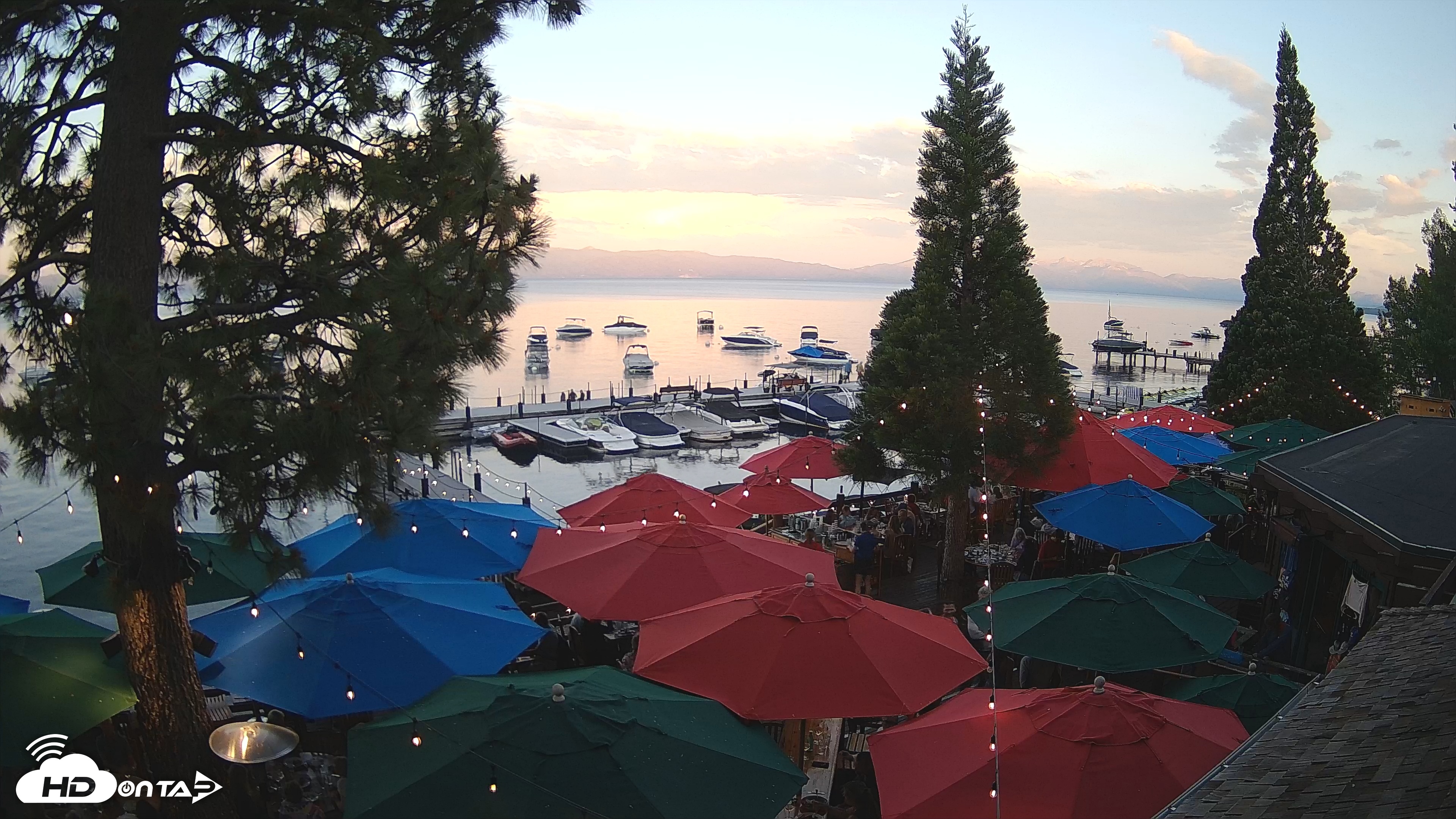 Snapshot of Sunnyside Resort West Shore Tahoe Live Webcam taken Jun 28, 2025, 8:18pm PDT