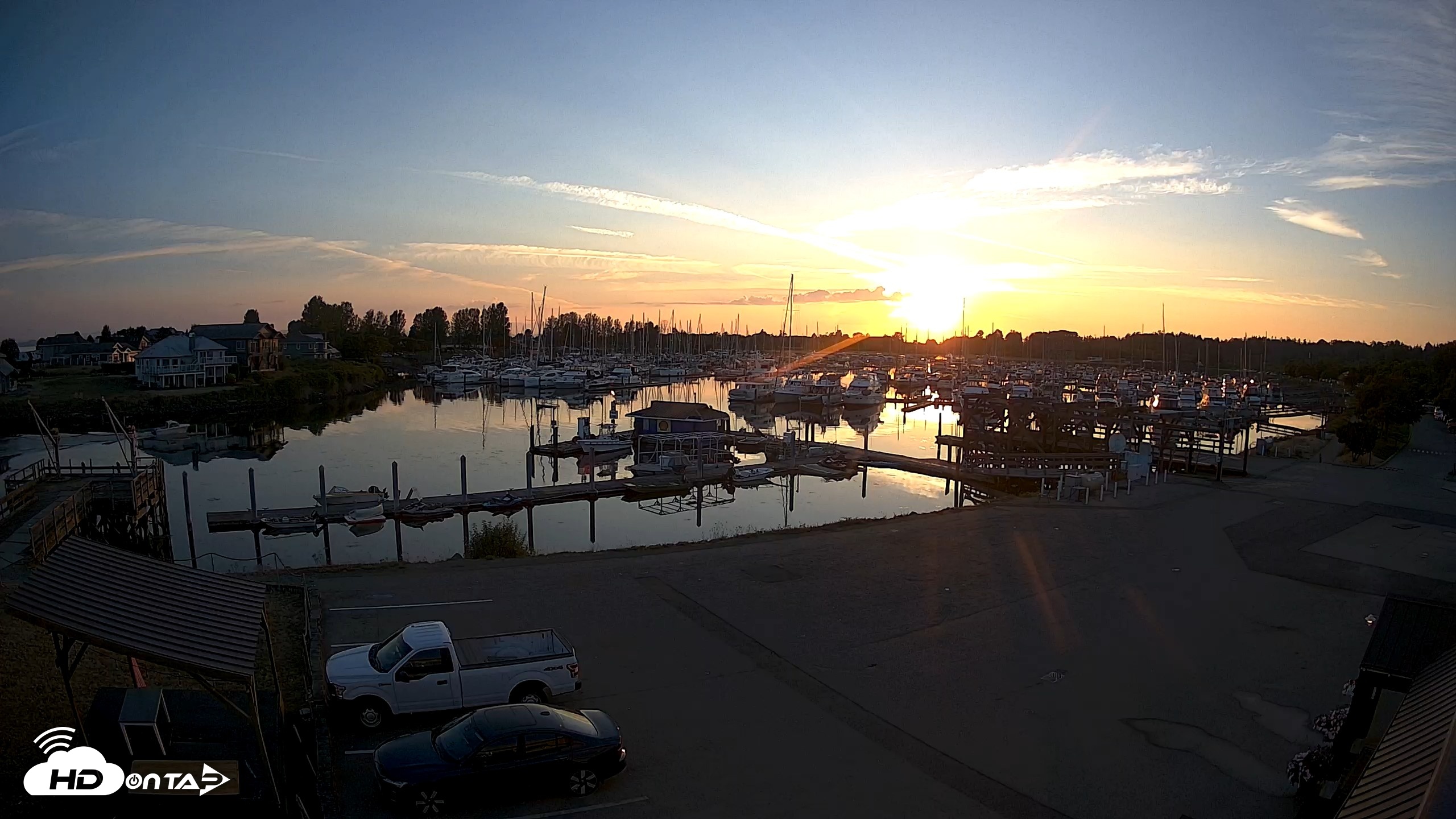 Snapshot of Point Roberts Marina NW Live Webcam taken Aug 7, 2026, 8:20pm PDT