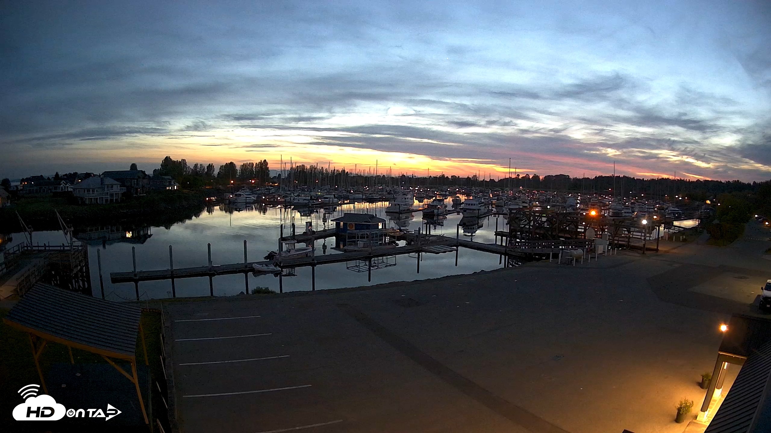 Snapshot of Point Roberts Marina NW Live Webcam taken Apr 30, 2026, 9:05pm PDT