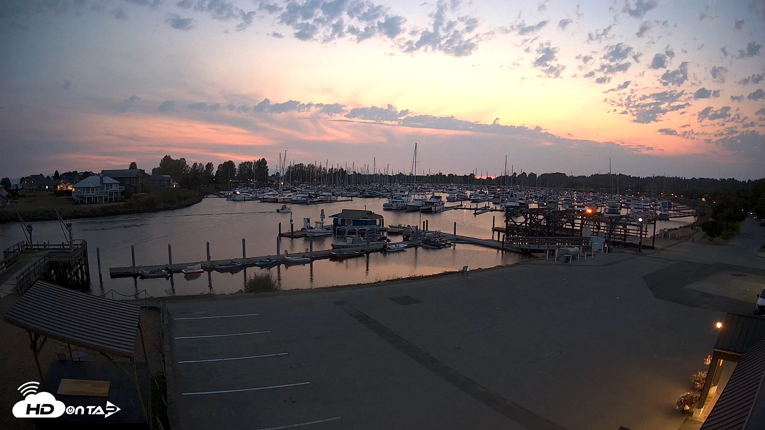 Snapshot of Point Roberts Marina NW Live Webcam taken Aug 25, 2026, 8:34pm PDT