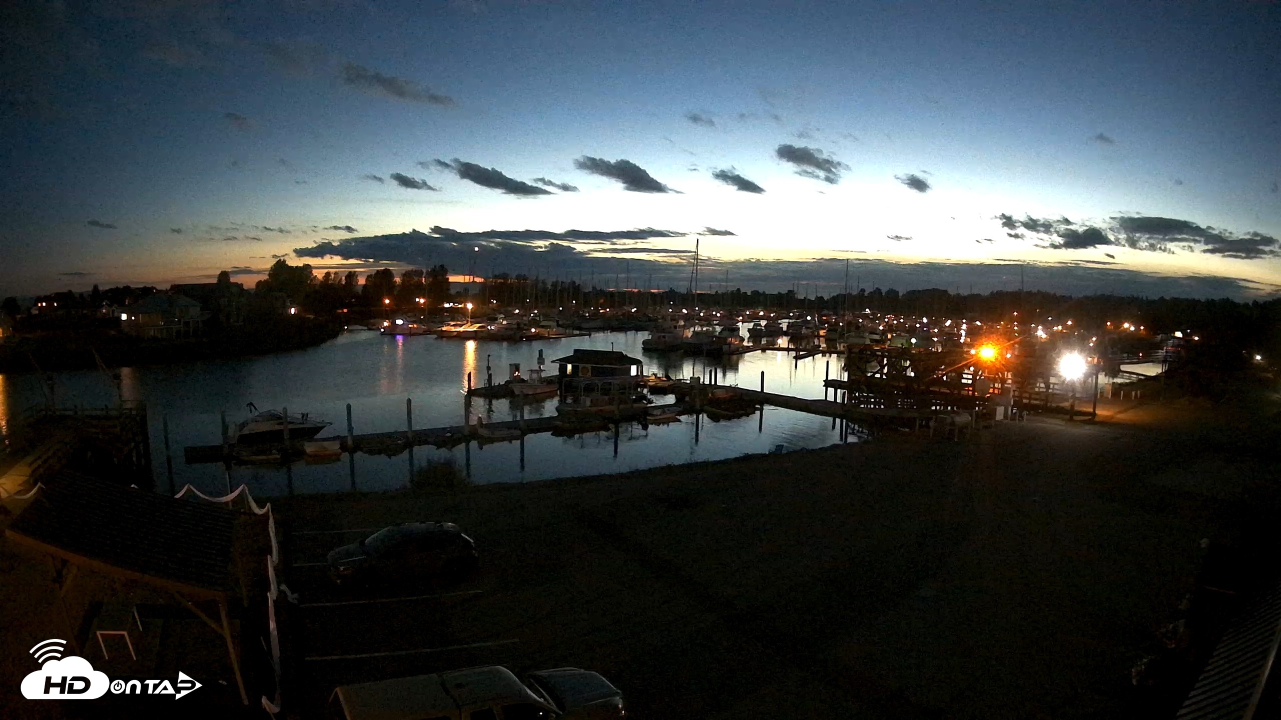 Snapshot of Point Roberts Marina NW Live Webcam taken Aug 29, 2026, 8:53pm PDT