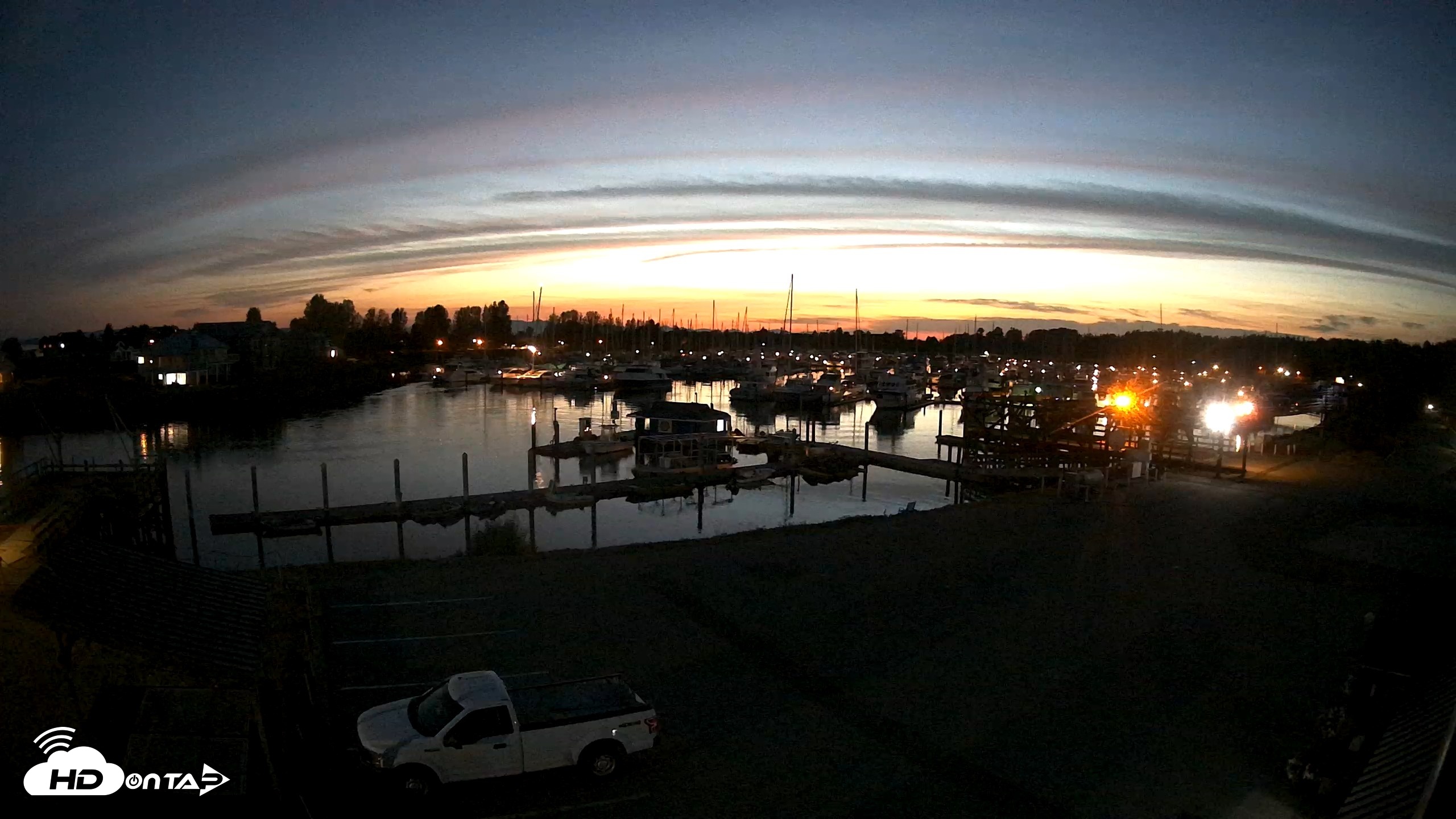 Snapshot of Point Roberts Marina NW Live Webcam taken Sep 8, 2026, 8:29pm PDT