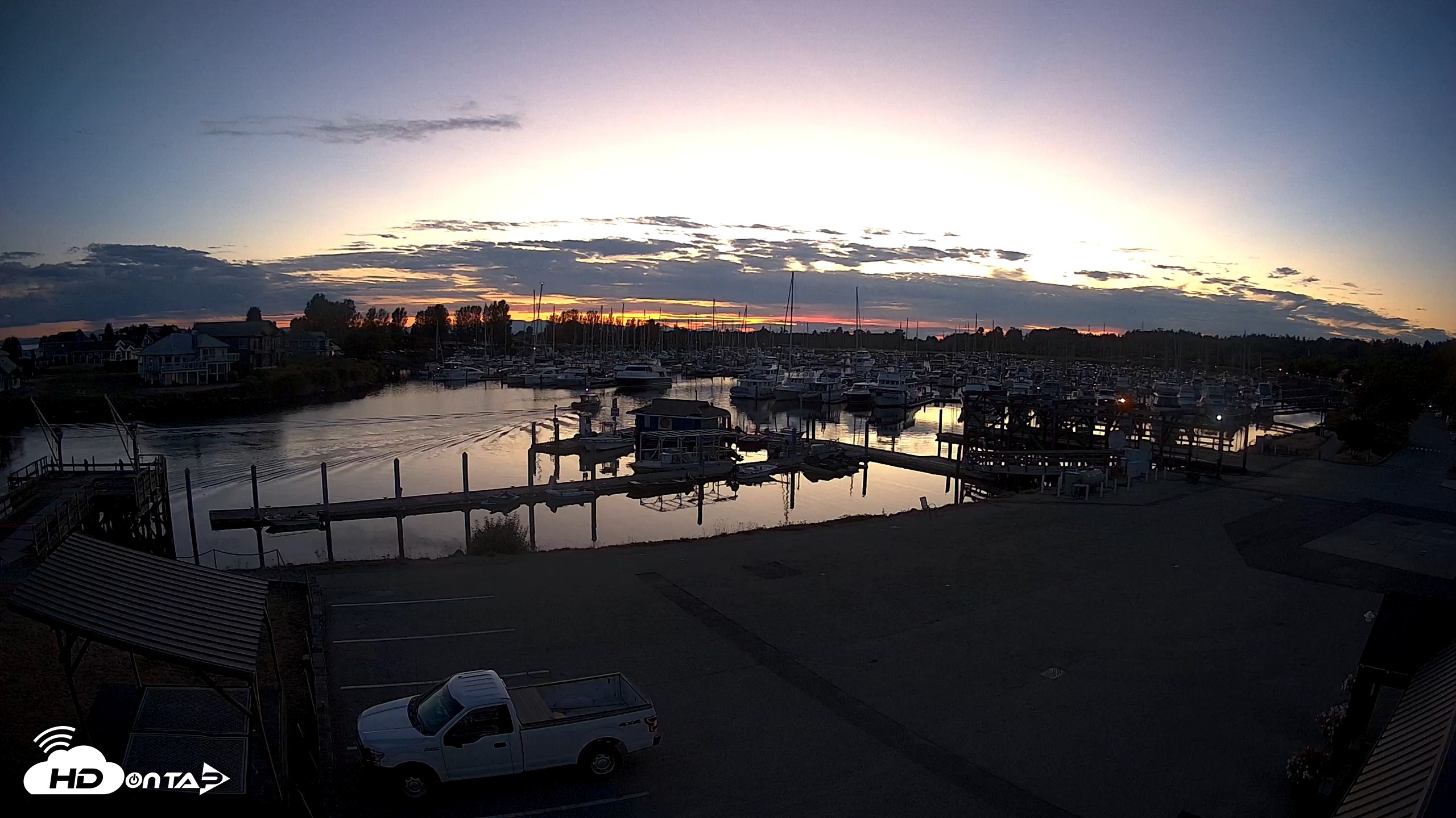 Snapshot of Point Roberts Marina NW Live Webcam taken Sep 6, 2026, 8:04pm PDT