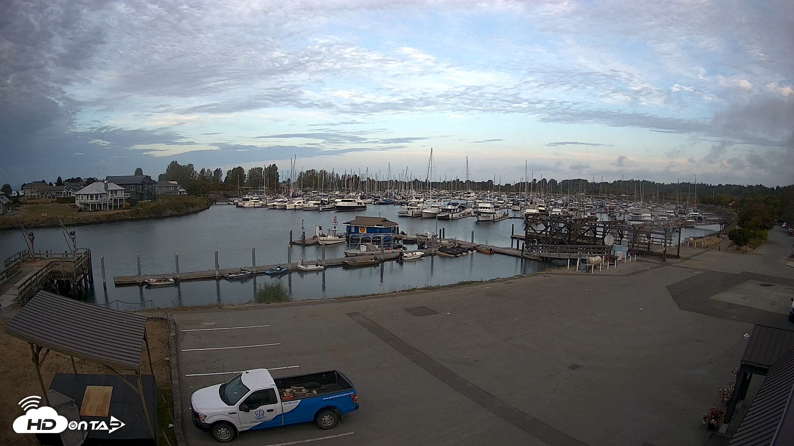 Snapshot of Point Roberts Marina NW Live Webcam taken Sep 13, 2026, 7:12am PDT