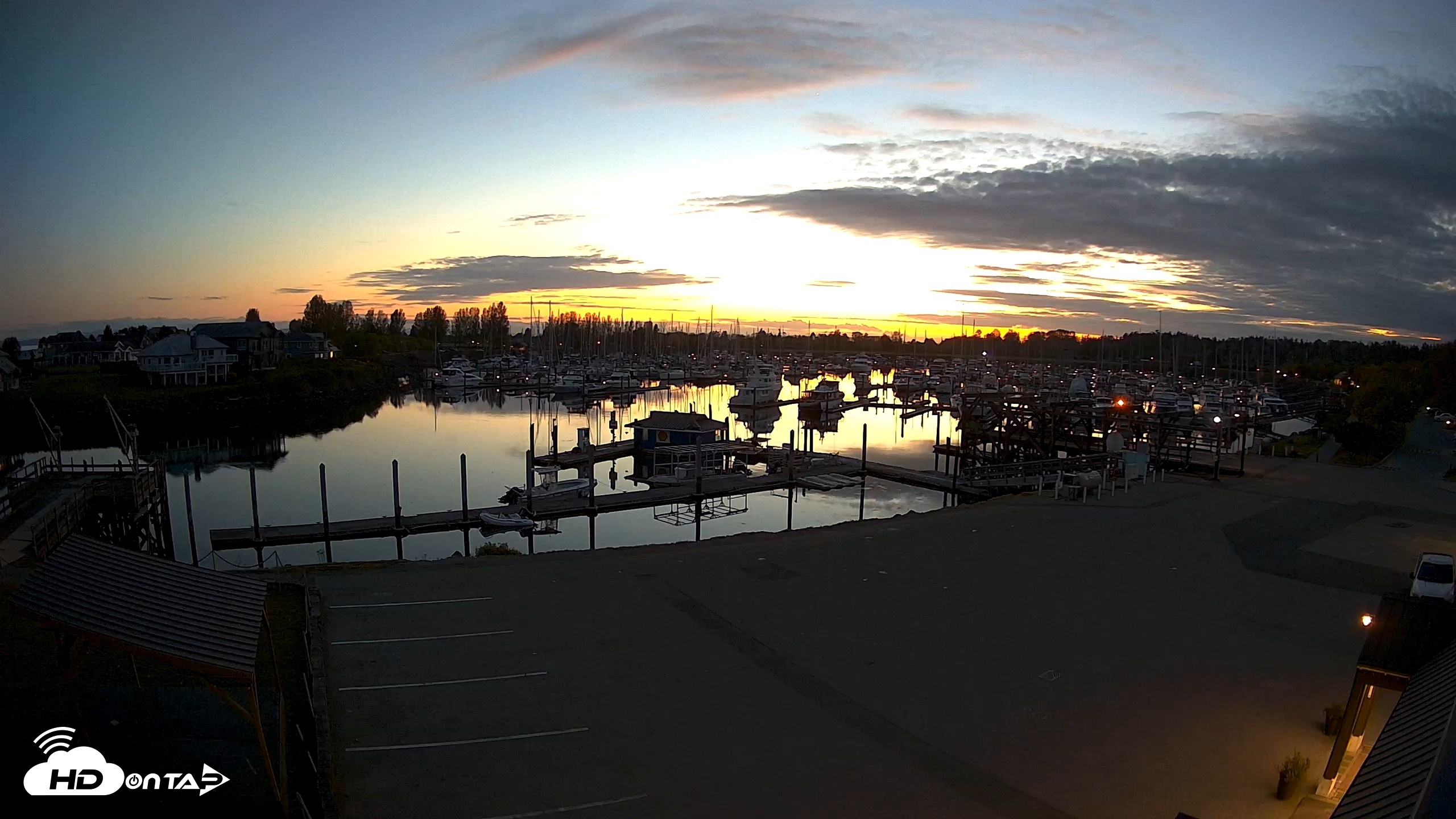Snapshot of Point Roberts Marina NW Live Webcam taken Apr 28, 2026, 8:54pm PDT