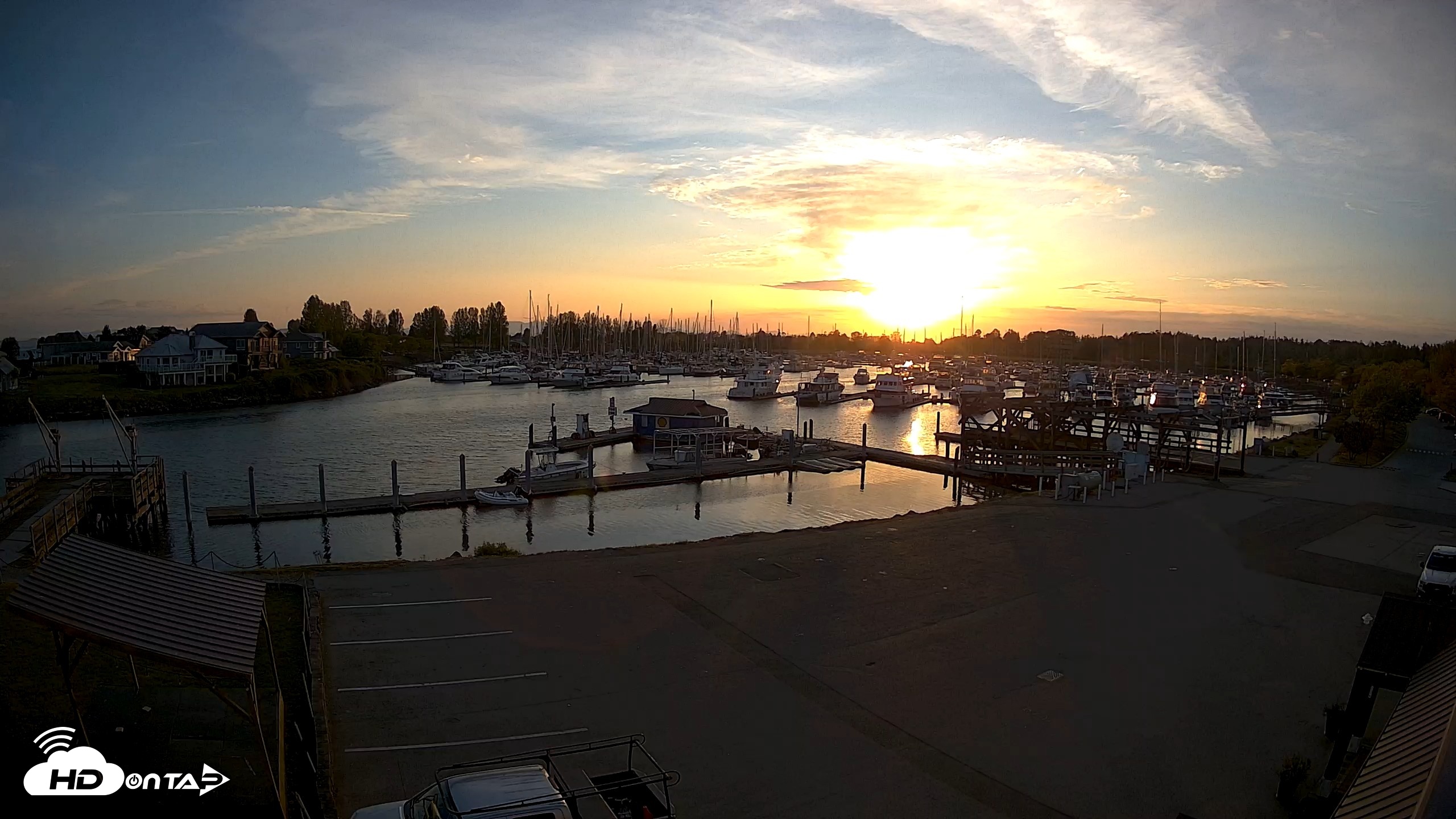 Snapshot of Point Roberts Marina NW Live Webcam taken May 1, 2026, 8:05pm PDT