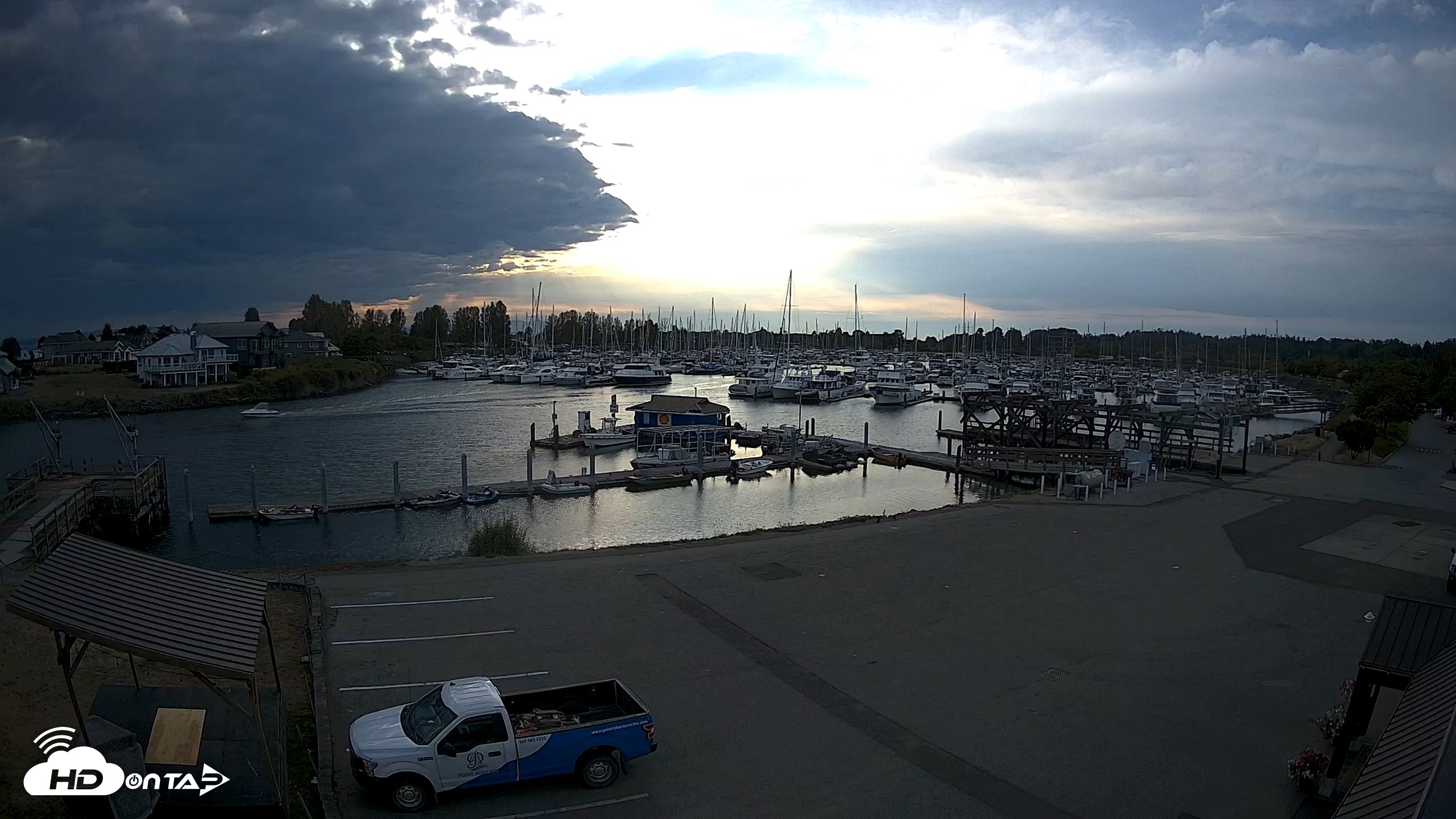 Snapshot of Point Roberts Marina NW Live Webcam taken Sep 12, 2026, 6:09pm PDT