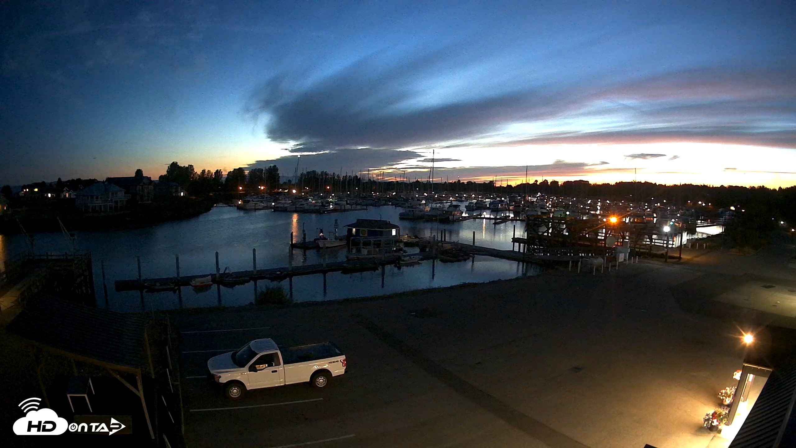Snapshot of Point Roberts Marina NW Live Webcam taken Aug 10, 2026, 9:27pm PDT