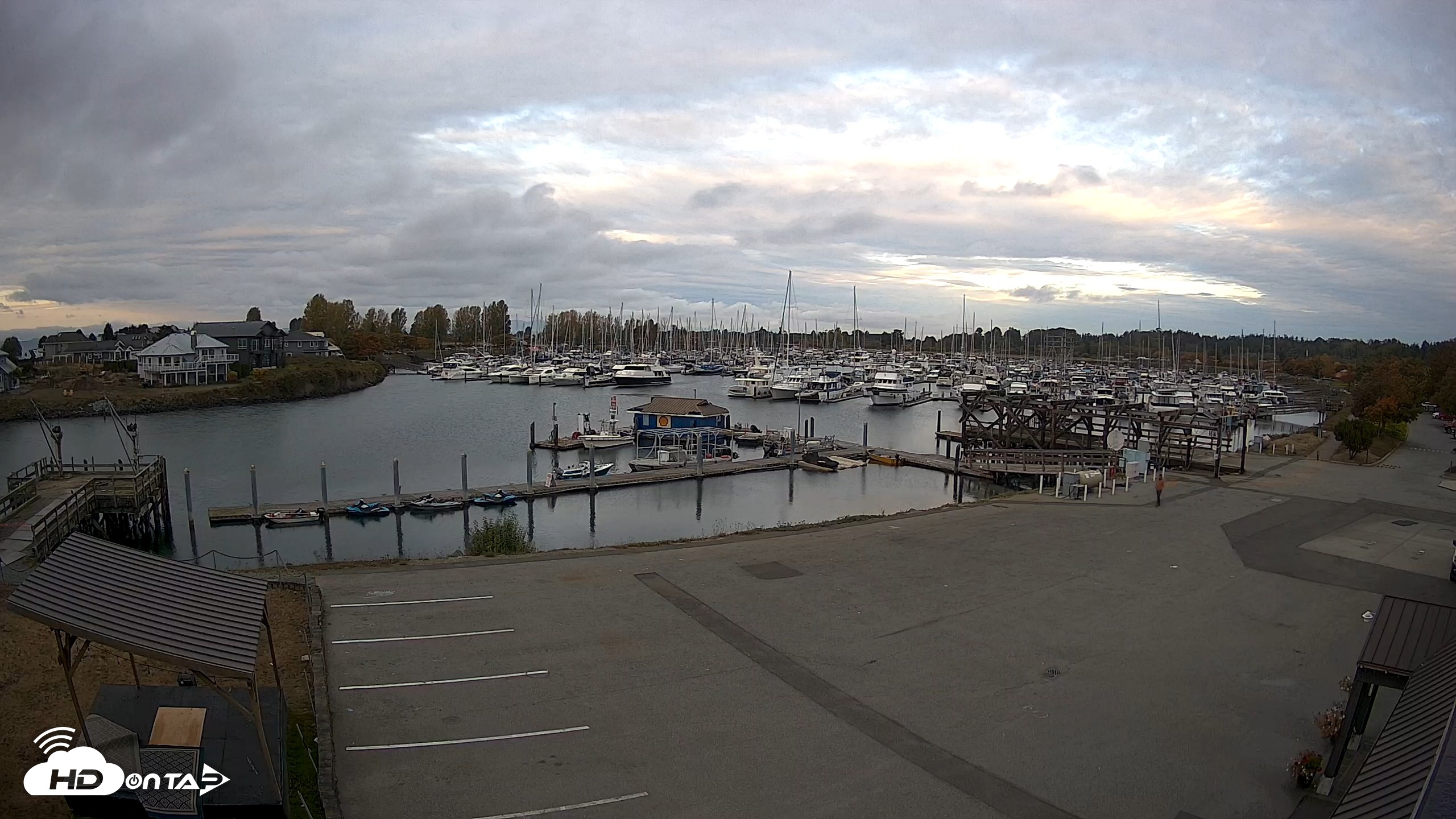 Snapshot of Point Roberts Marina NW Live Webcam taken Sep 28, 2026, 7:38am PDT