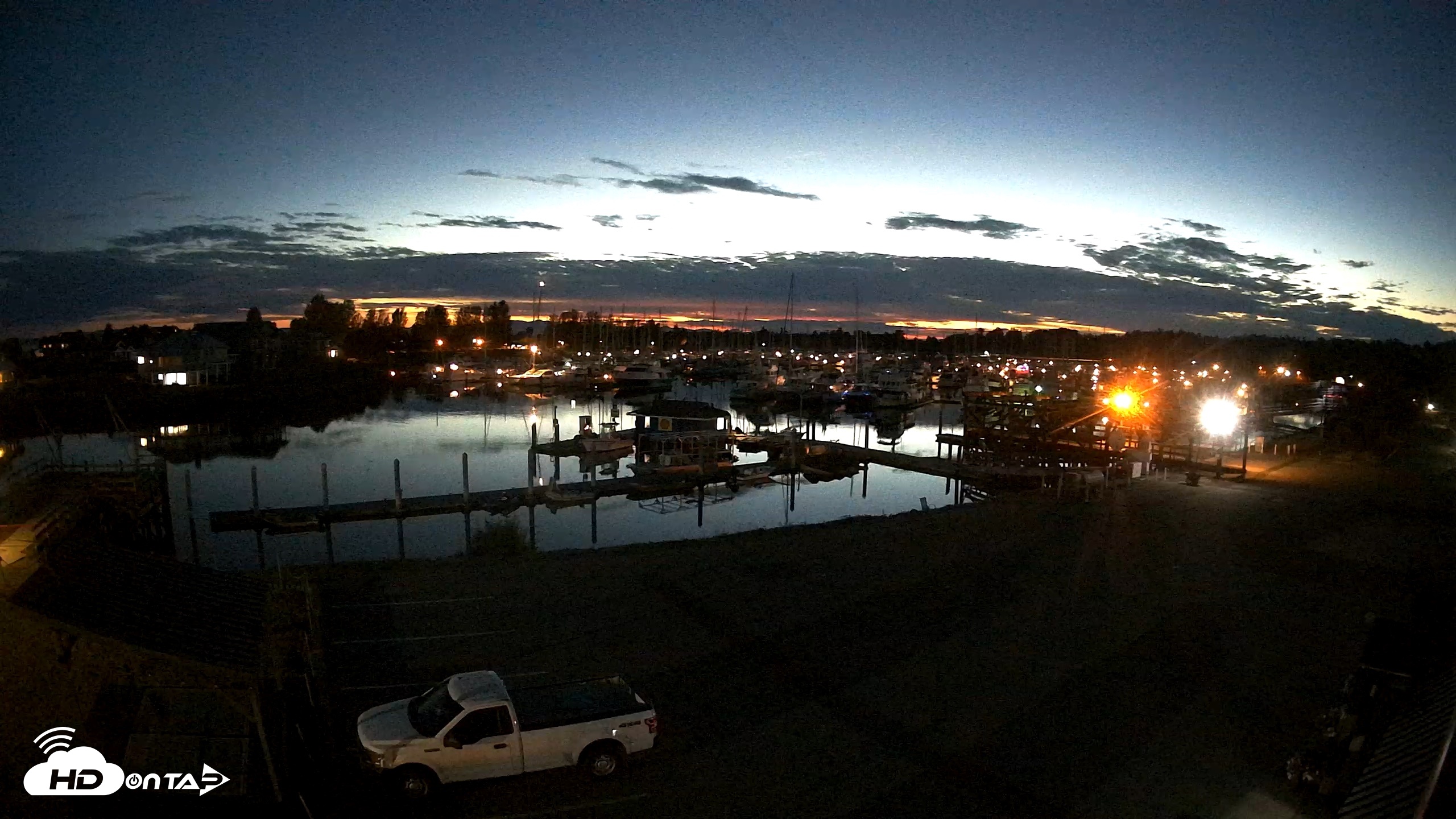 Snapshot of Point Roberts Marina NW Live Webcam taken Sep 6, 2026, 8:38pm PDT