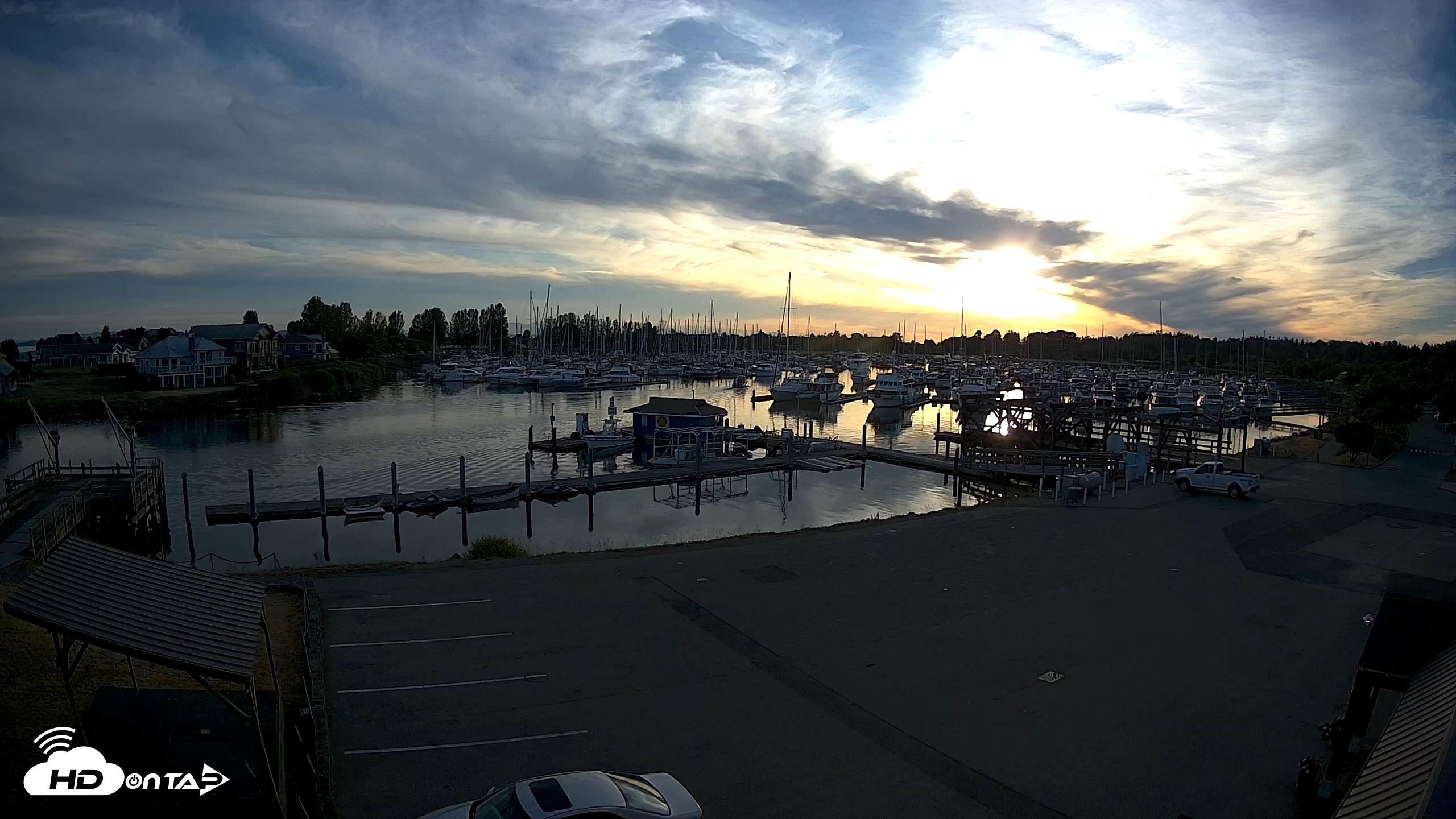 Snapshot of Point Roberts Marina NW Live Webcam taken Jun 2, 2026, 8:22pm PDT