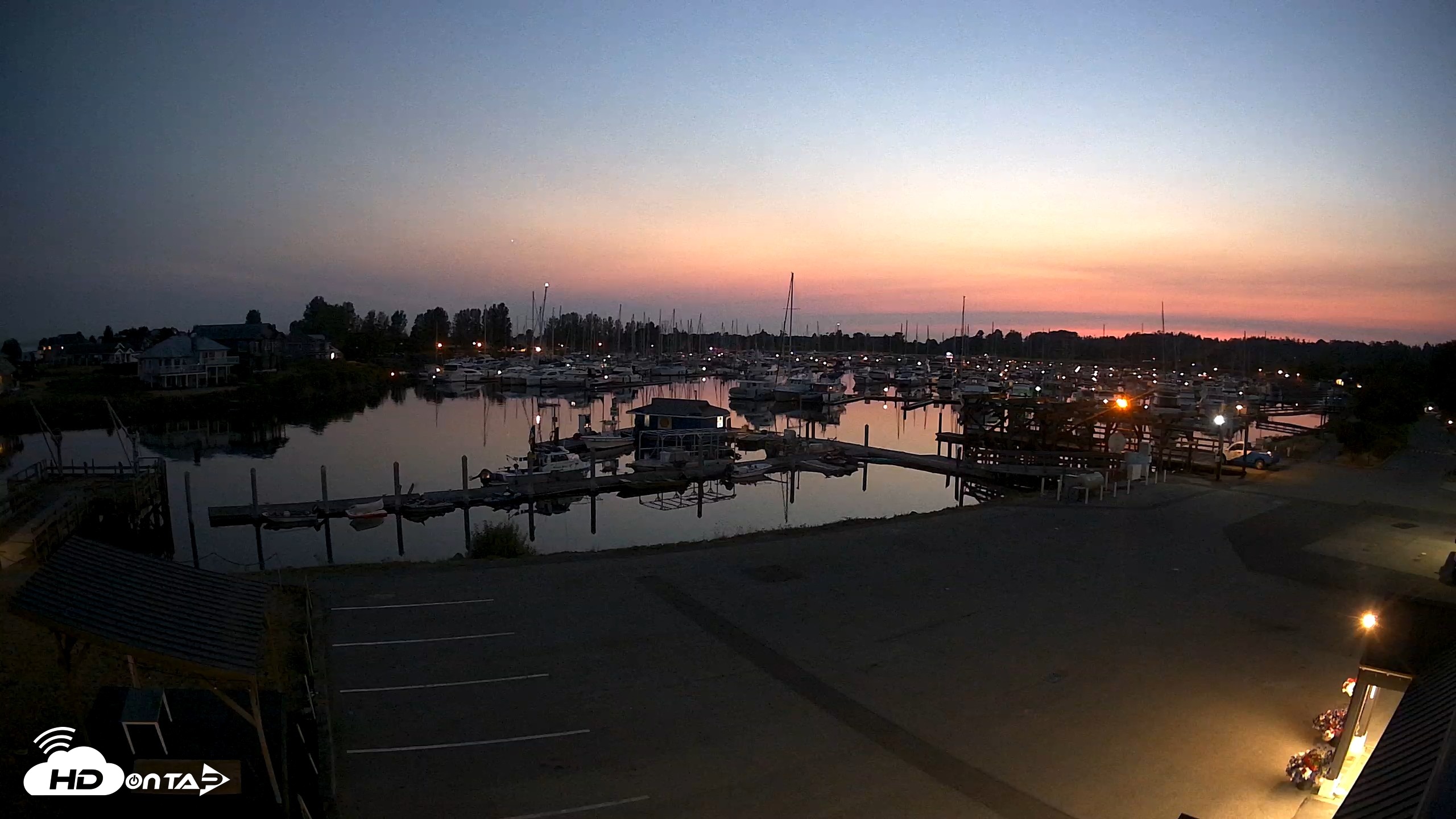 Snapshot of Point Roberts Marina NW Live Webcam taken Aug 5, 2026, 9:29pm PDT