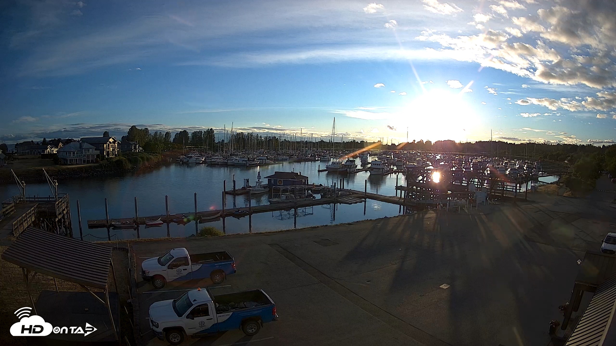 Snapshot of Point Roberts Marina NW Live Webcam taken Jun 6, 2026, 8:31pm PDT