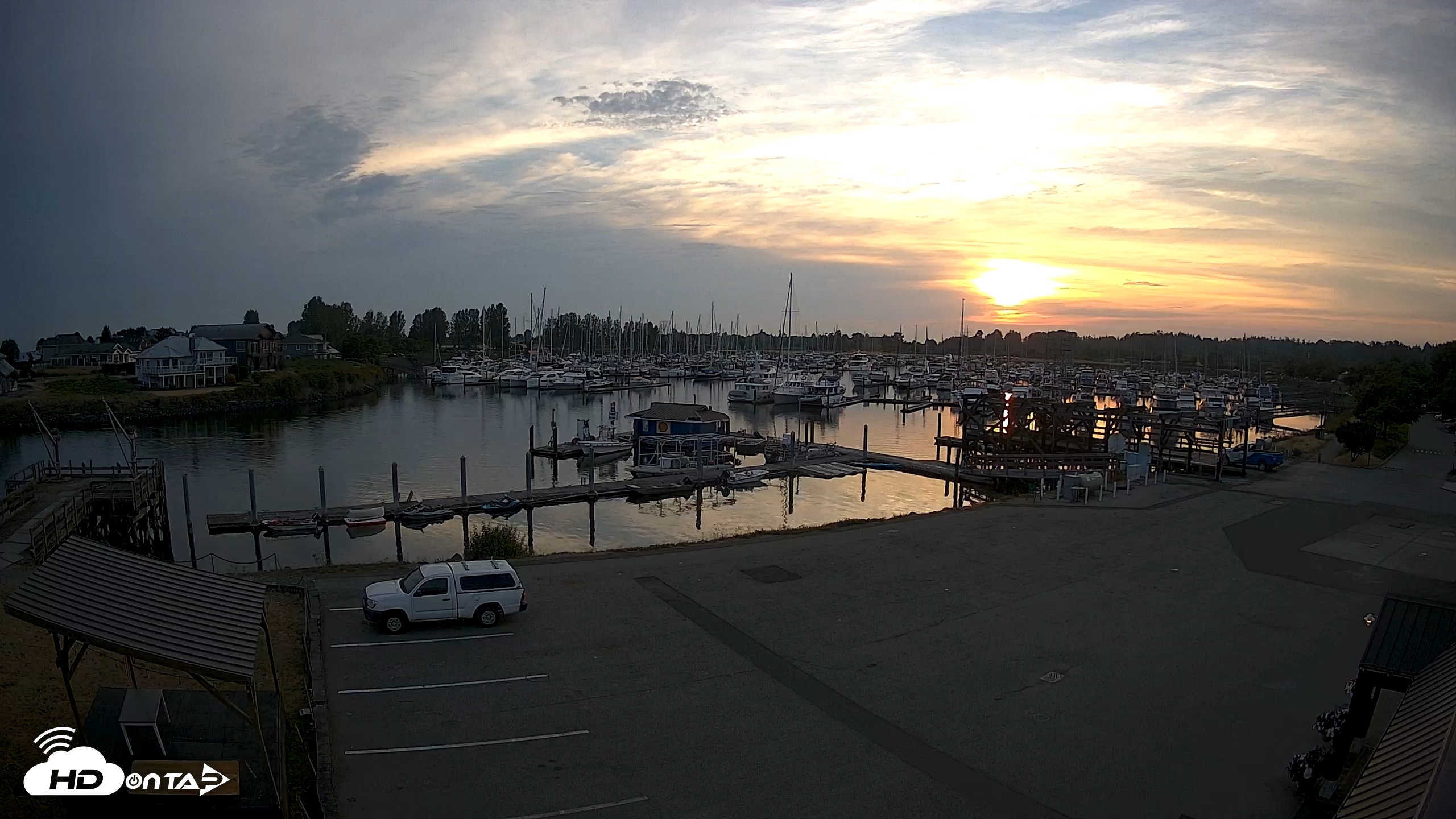 Snapshot of Point Roberts Marina NW Live Webcam taken Jul 22, 2026, 8:36pm PDT