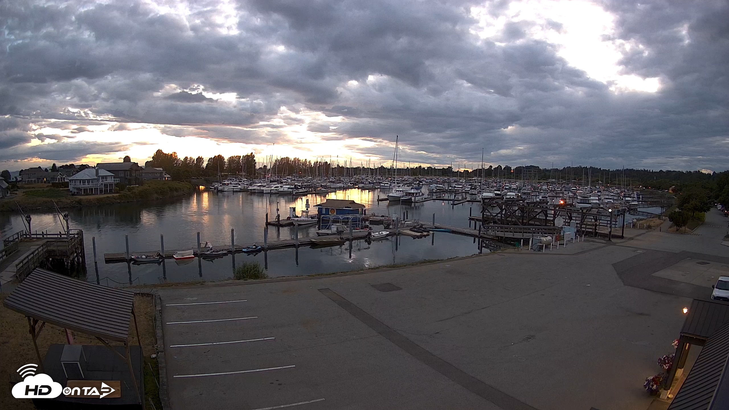 Snapshot of Point Roberts Marina NW Live Webcam taken Aug 1, 2026, 9:07pm PDT
