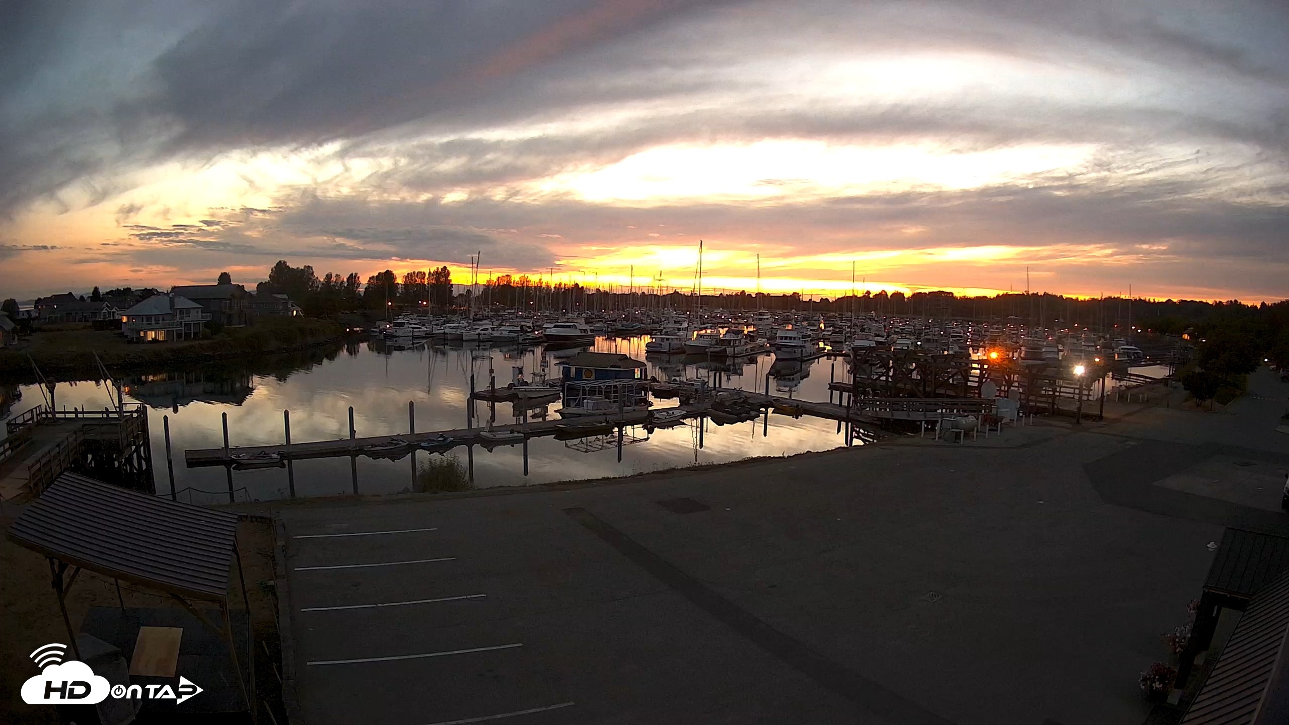 Snapshot of Point Roberts Marina NW Live Webcam taken Sep 10, 2026, 8:04pm PDT