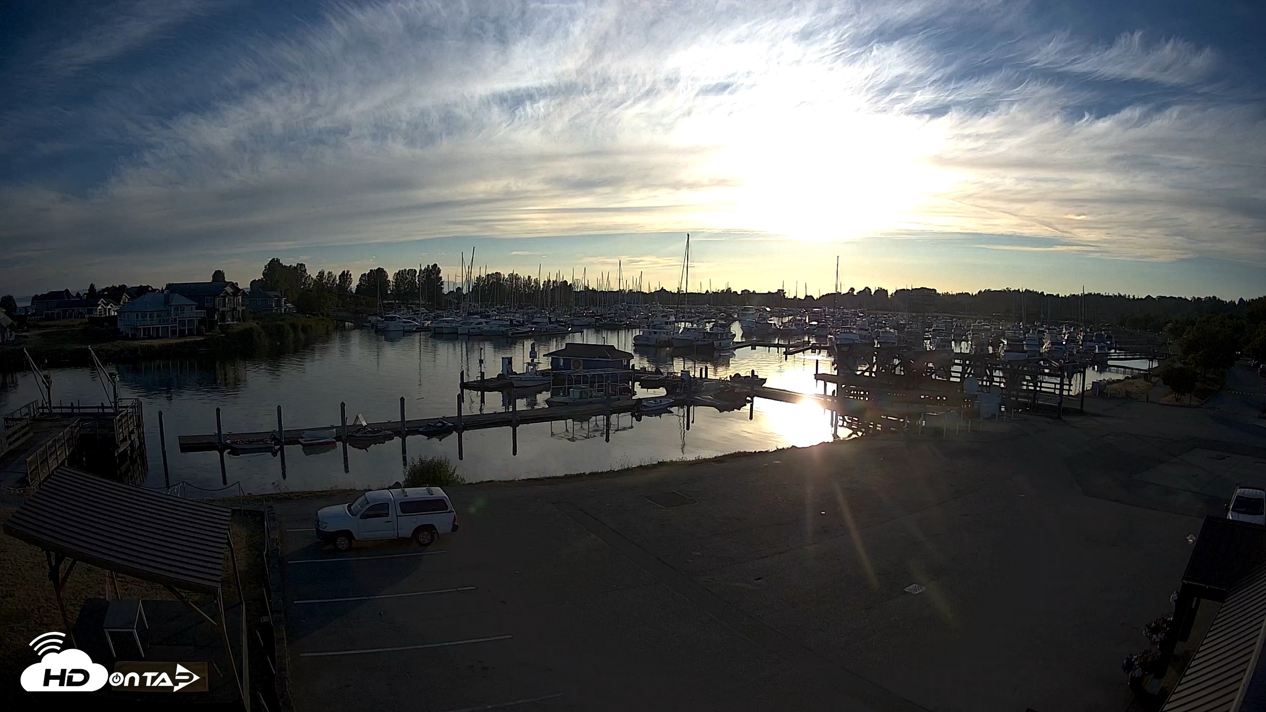 Snapshot of Point Roberts Marina NW Live Webcam taken Jul 15, 2026, 8:03pm PDT