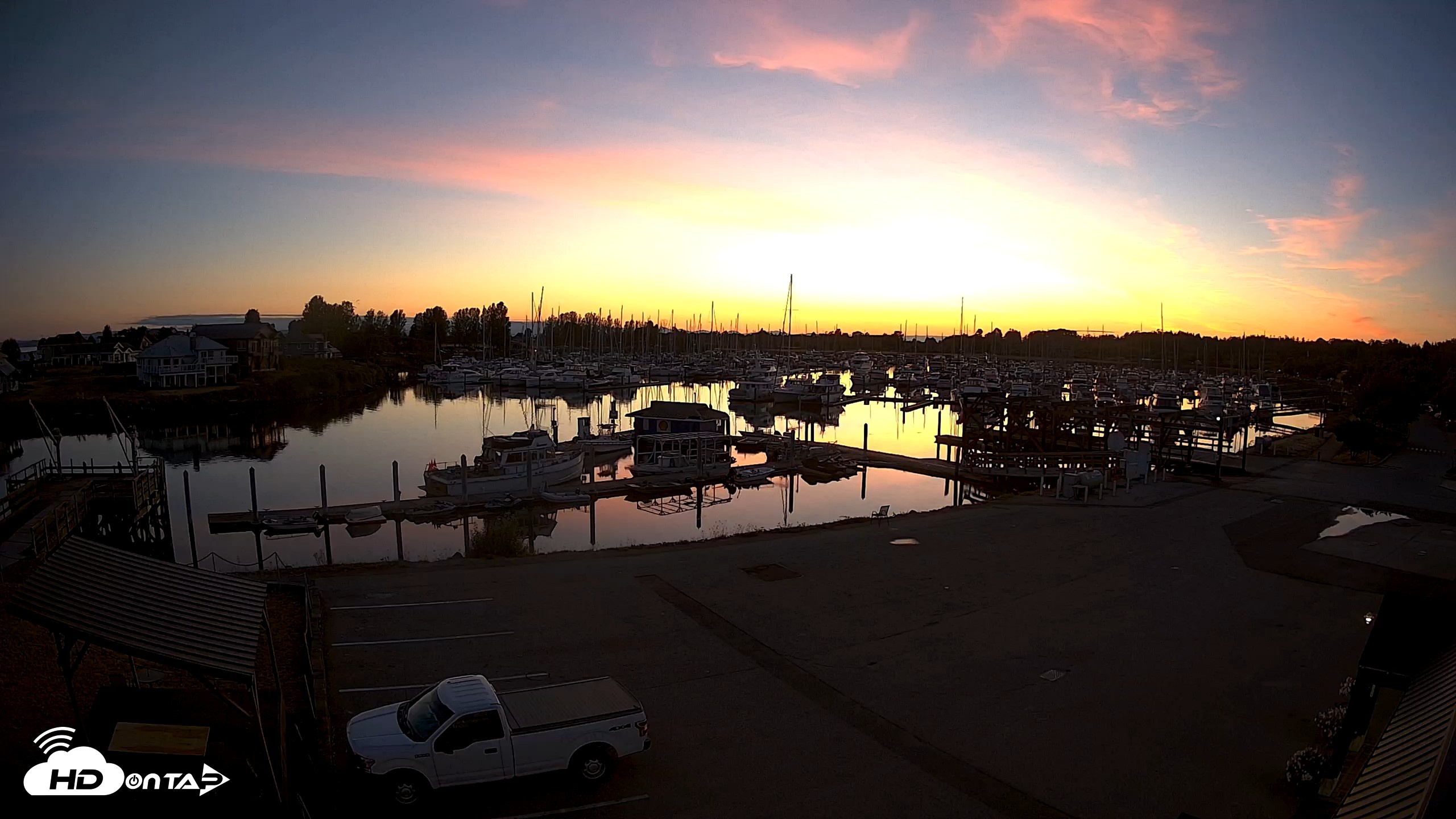 Snapshot of Point Roberts Marina NW Live Webcam taken Aug 23, 2026, 8:28pm PDT