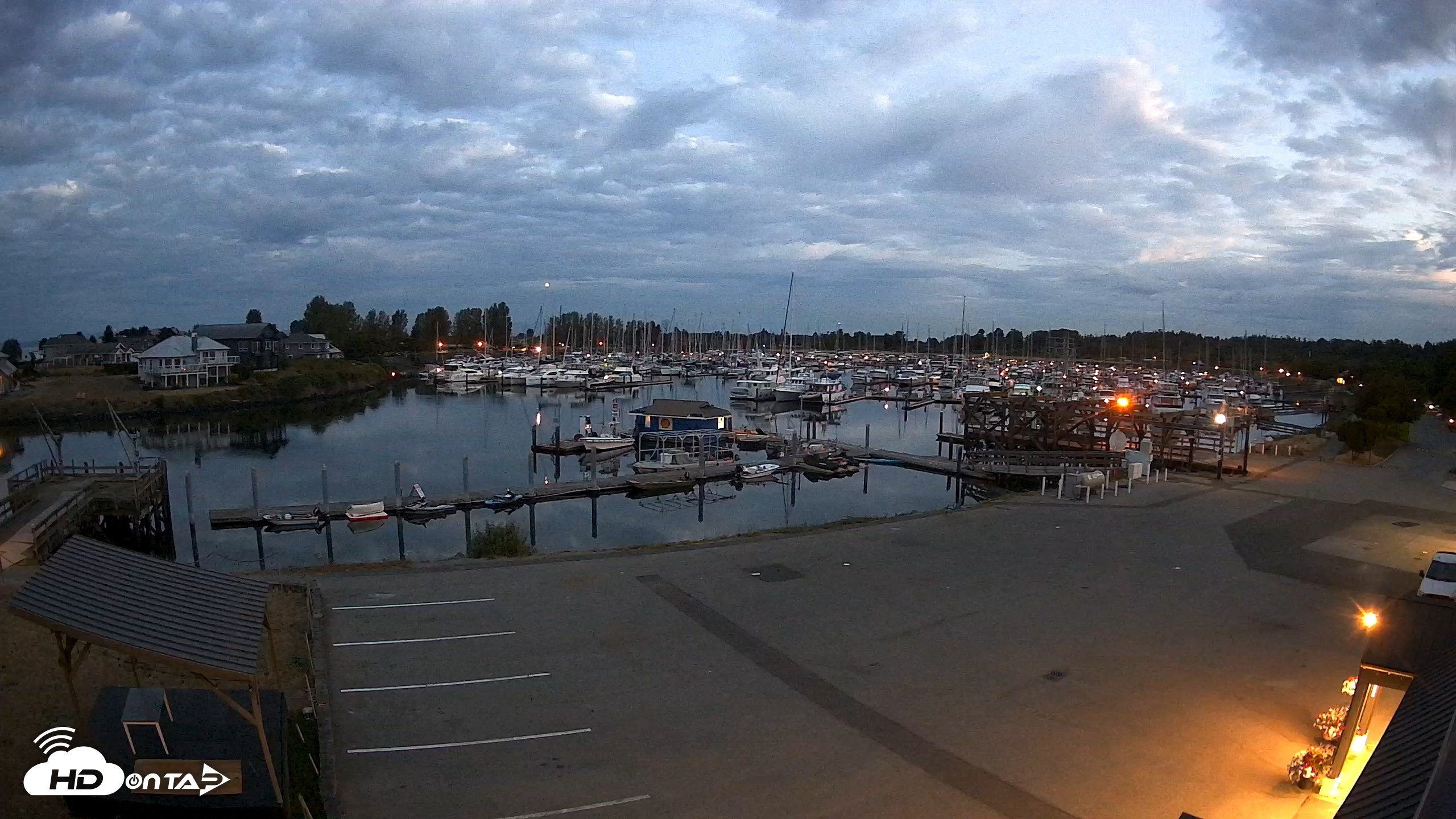 Snapshot of Point Roberts Marina NW Live Webcam taken Aug 12, 2026, 5:30am PDT