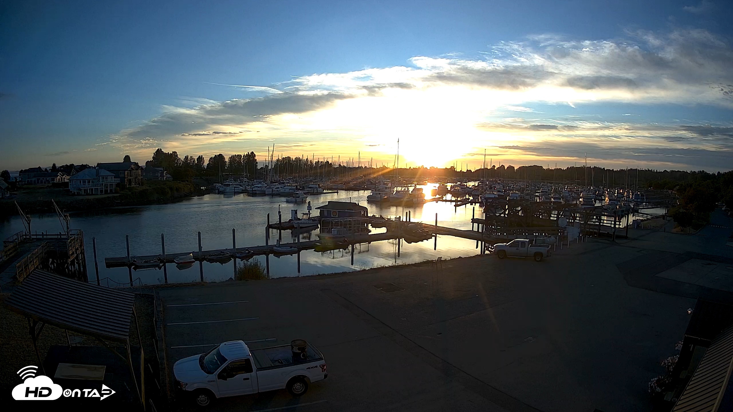 Snapshot of Point Roberts Marina NW Live Webcam taken Aug 19, 2026, 8:00pm PDT