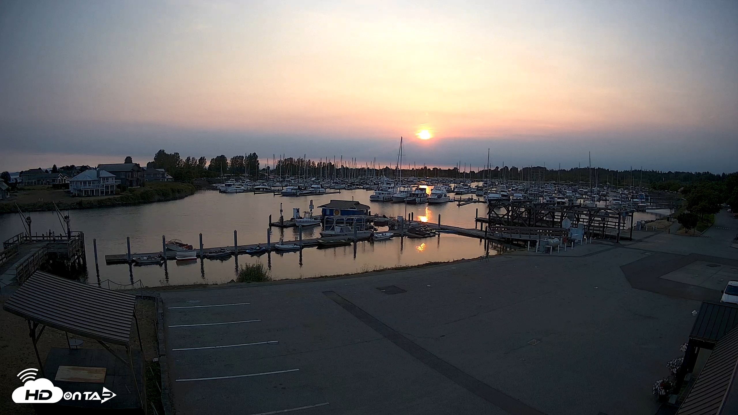 Snapshot of Point Roberts Marina NW Live Webcam taken Aug 15, 2026, 7:51pm PDT