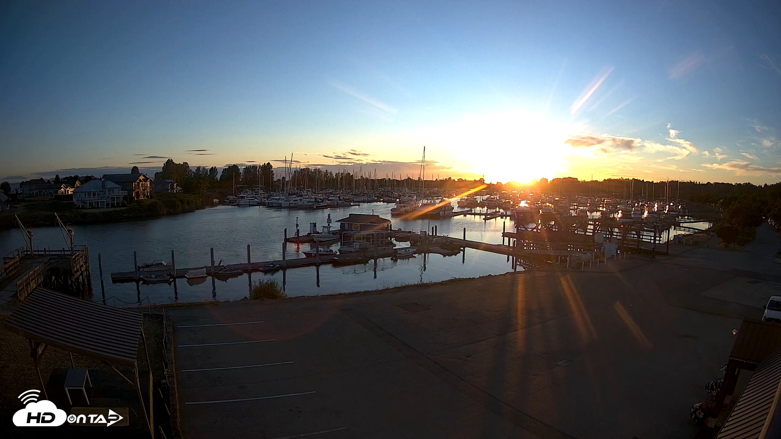 Snapshot of Point Roberts Marina NW Live Webcam taken Aug 2, 2026, 8:32pm PDT