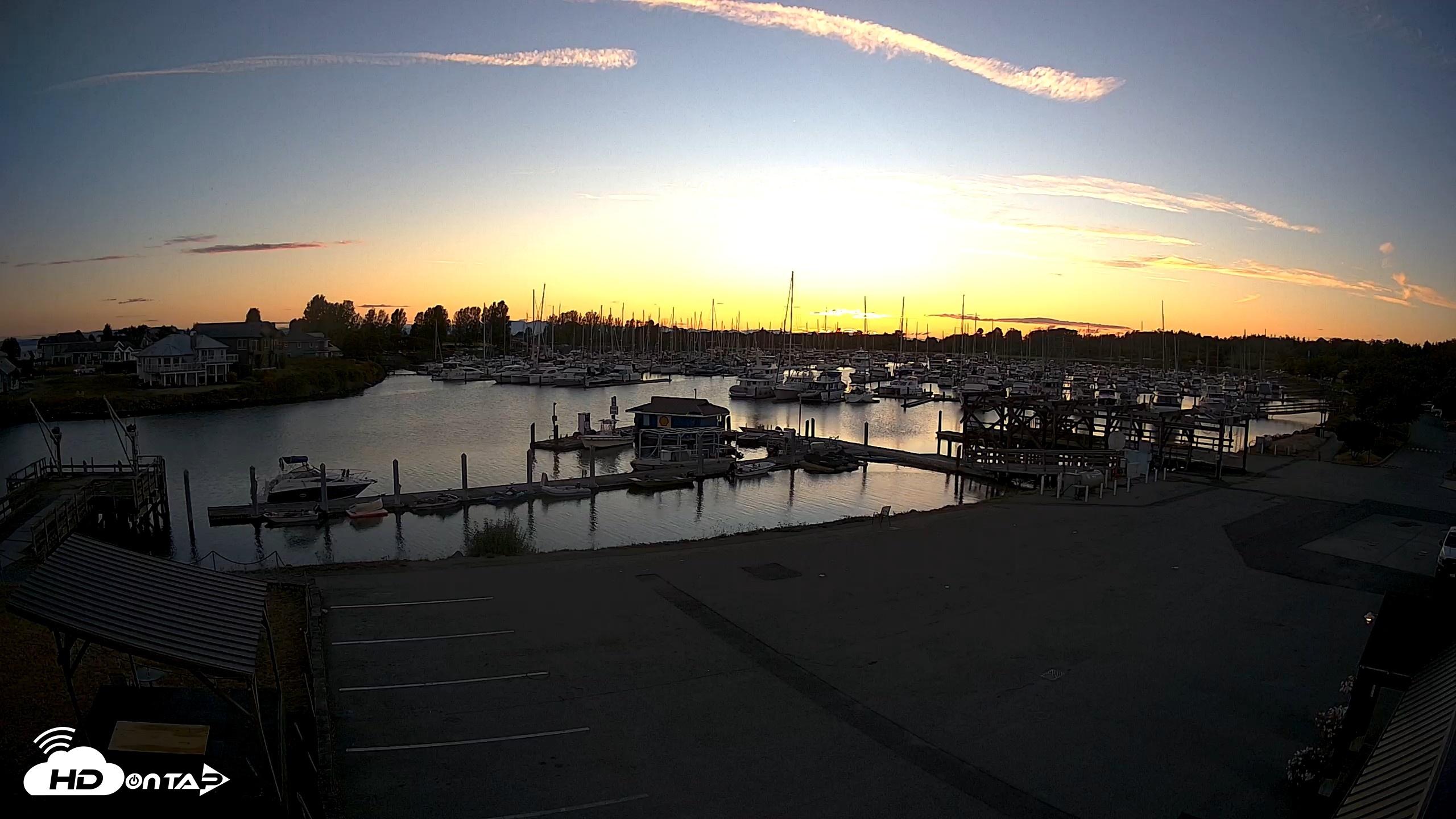 Snapshot of Point Roberts Marina NW Live Webcam taken Aug 26, 2026, 8:06pm PDT