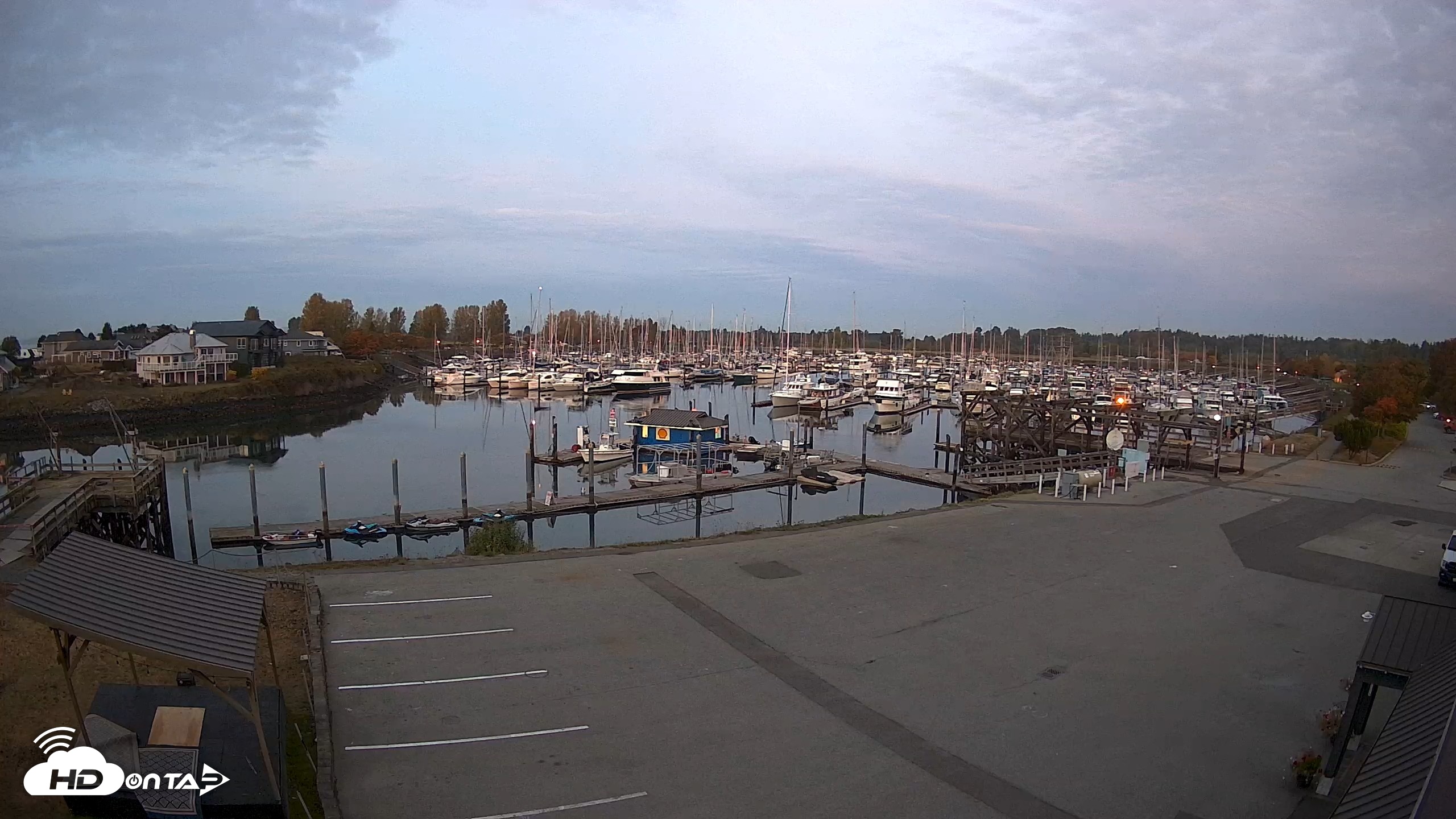 Snapshot of Point Roberts Marina NW Live Webcam taken Oct 1, 2026, 6:55am PDT