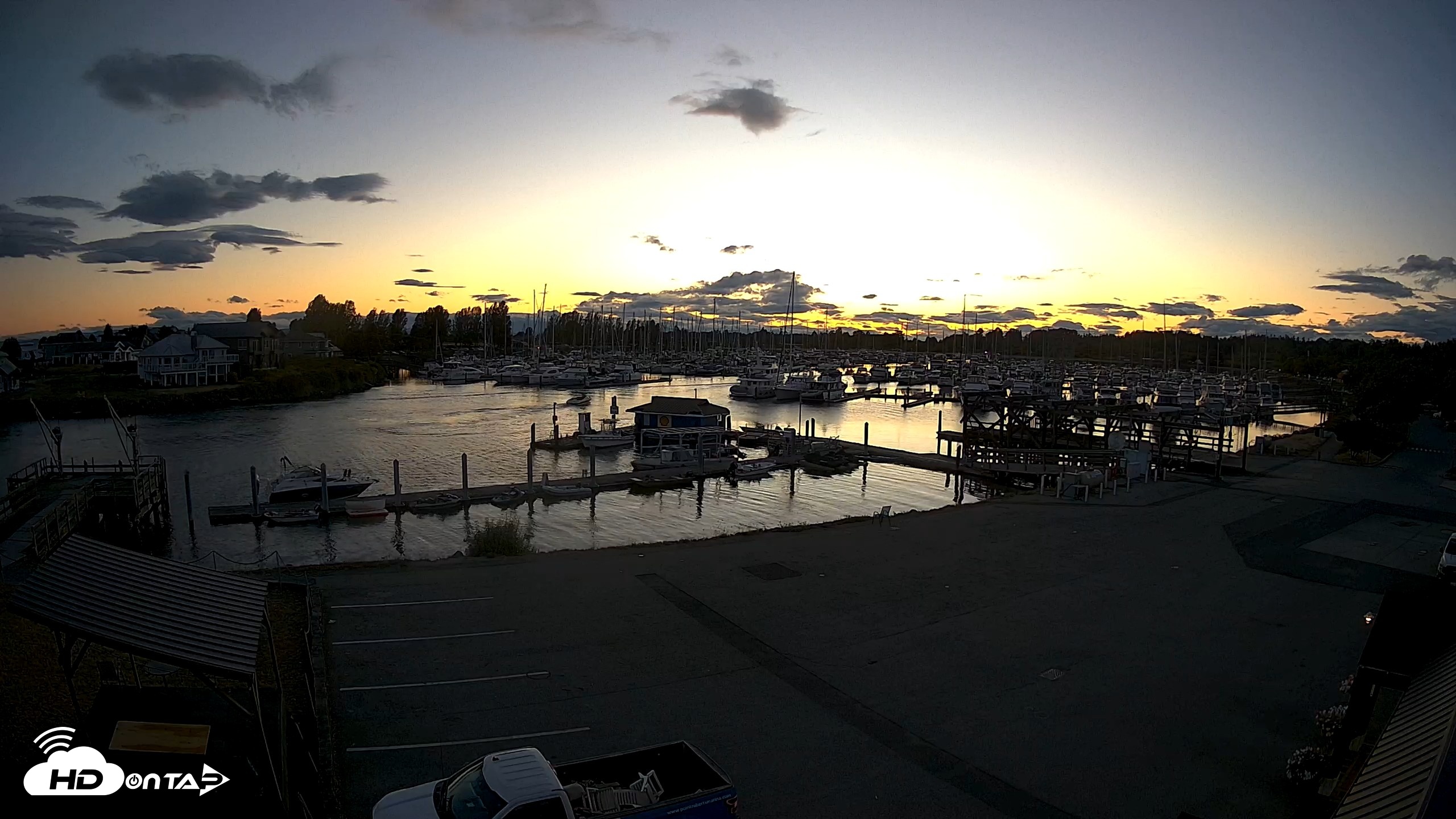 Snapshot of Point Roberts Marina NW Live Webcam taken Aug 27, 2026, 8:13pm PDT