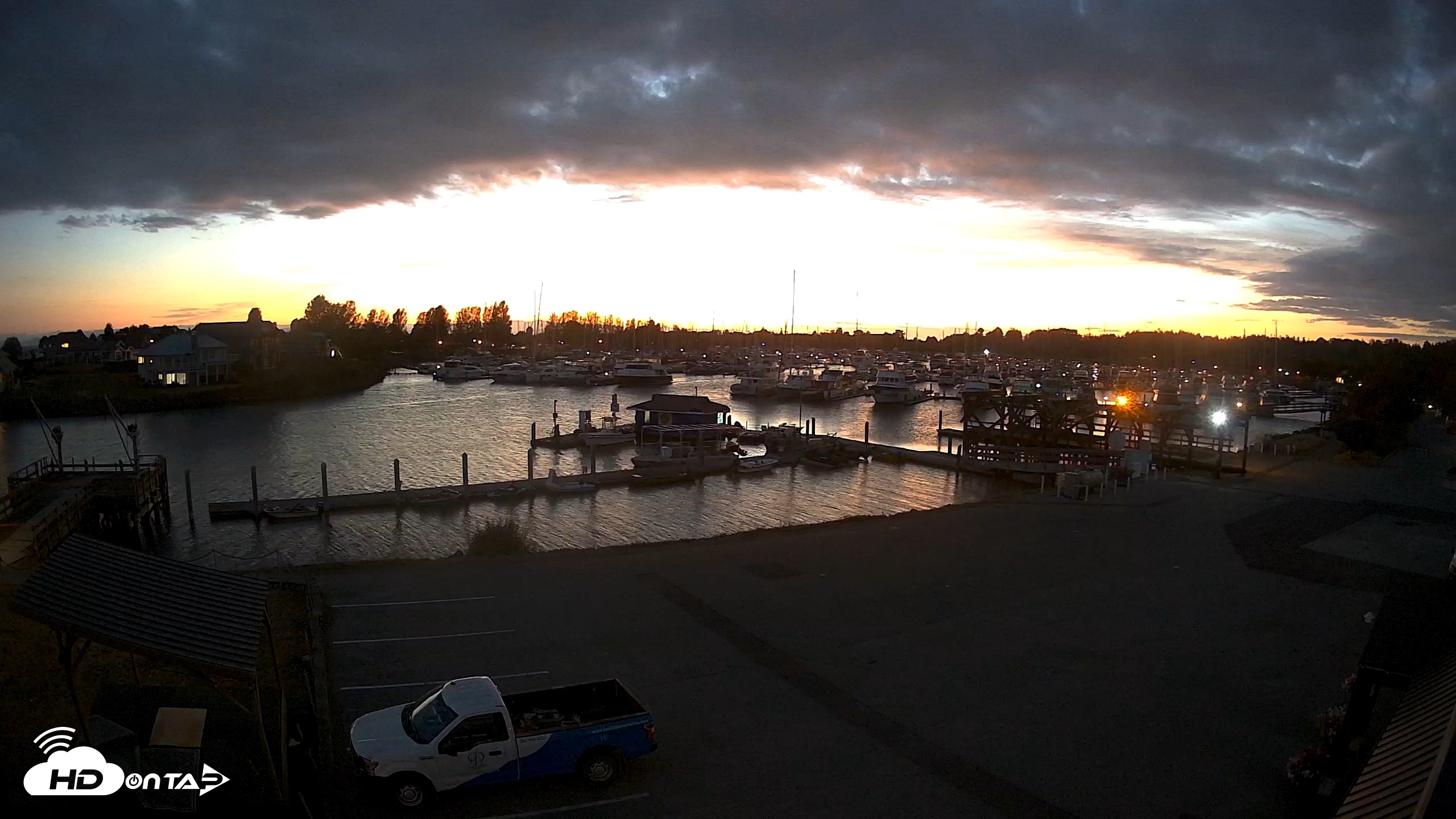Snapshot of Point Roberts Marina NW Live Webcam taken Sep 13, 2026, 8:05pm PDT
